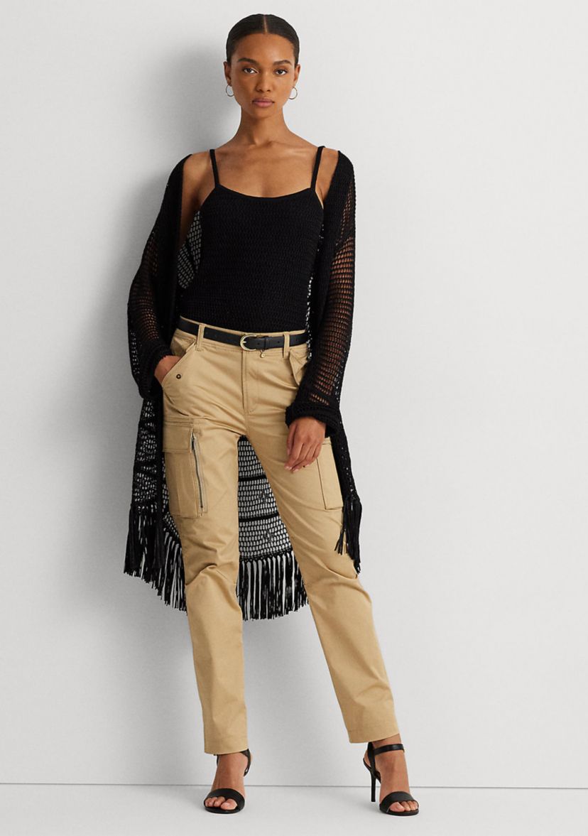 Petite Cotton Sateen Cargo Pants