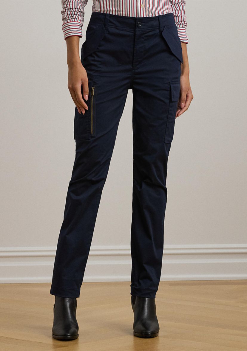 Petite Cotton Sateen Cargo Pants