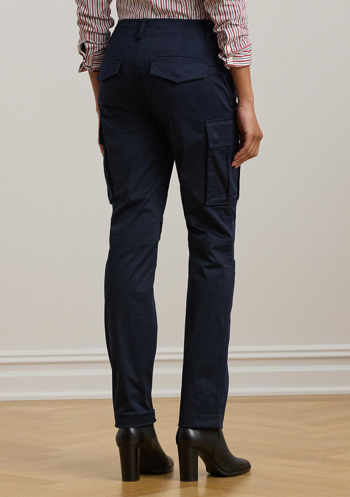 Petite Cotton Sateen Cargo Pants