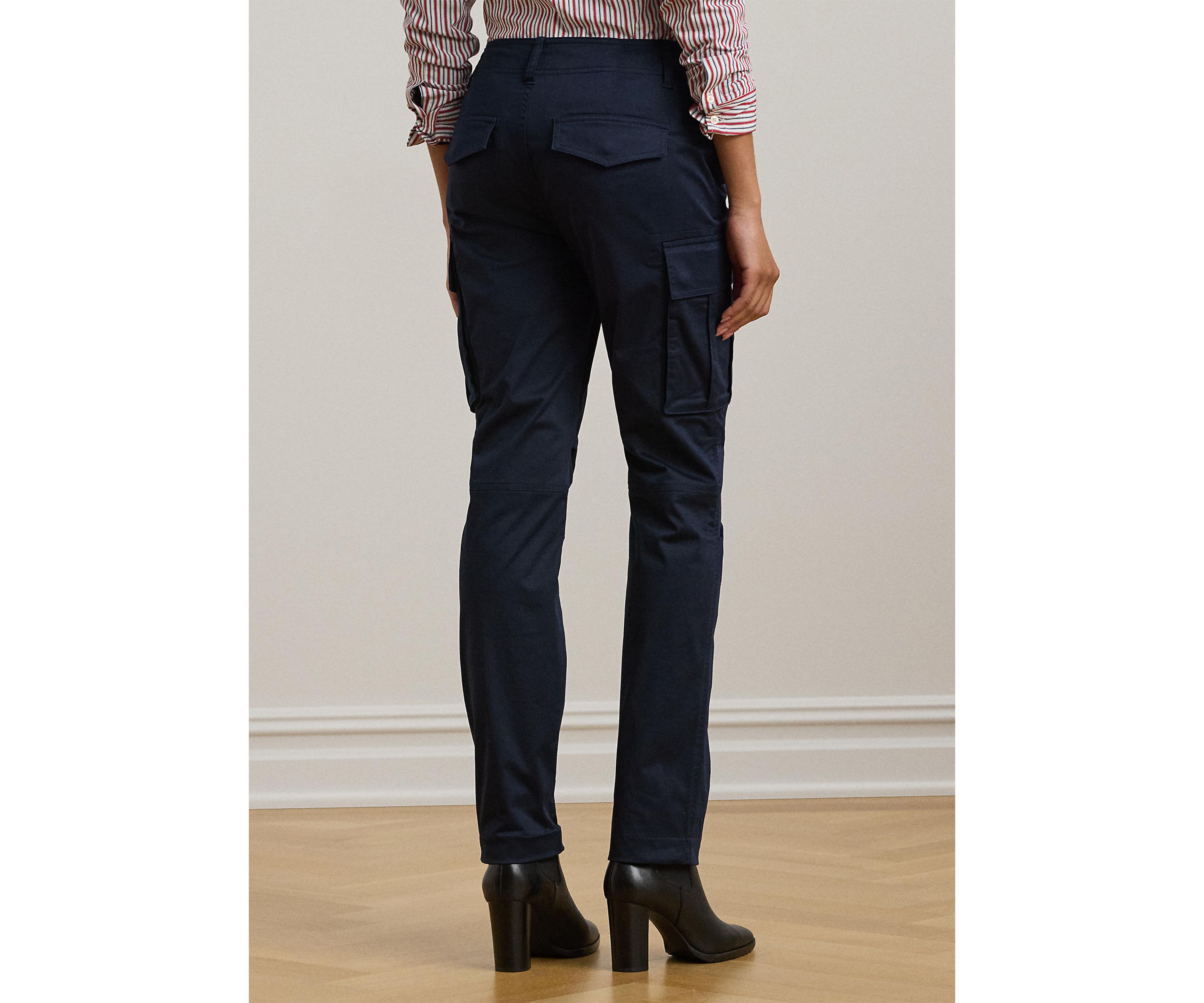 Petite Cotton Sateen Cargo Pants