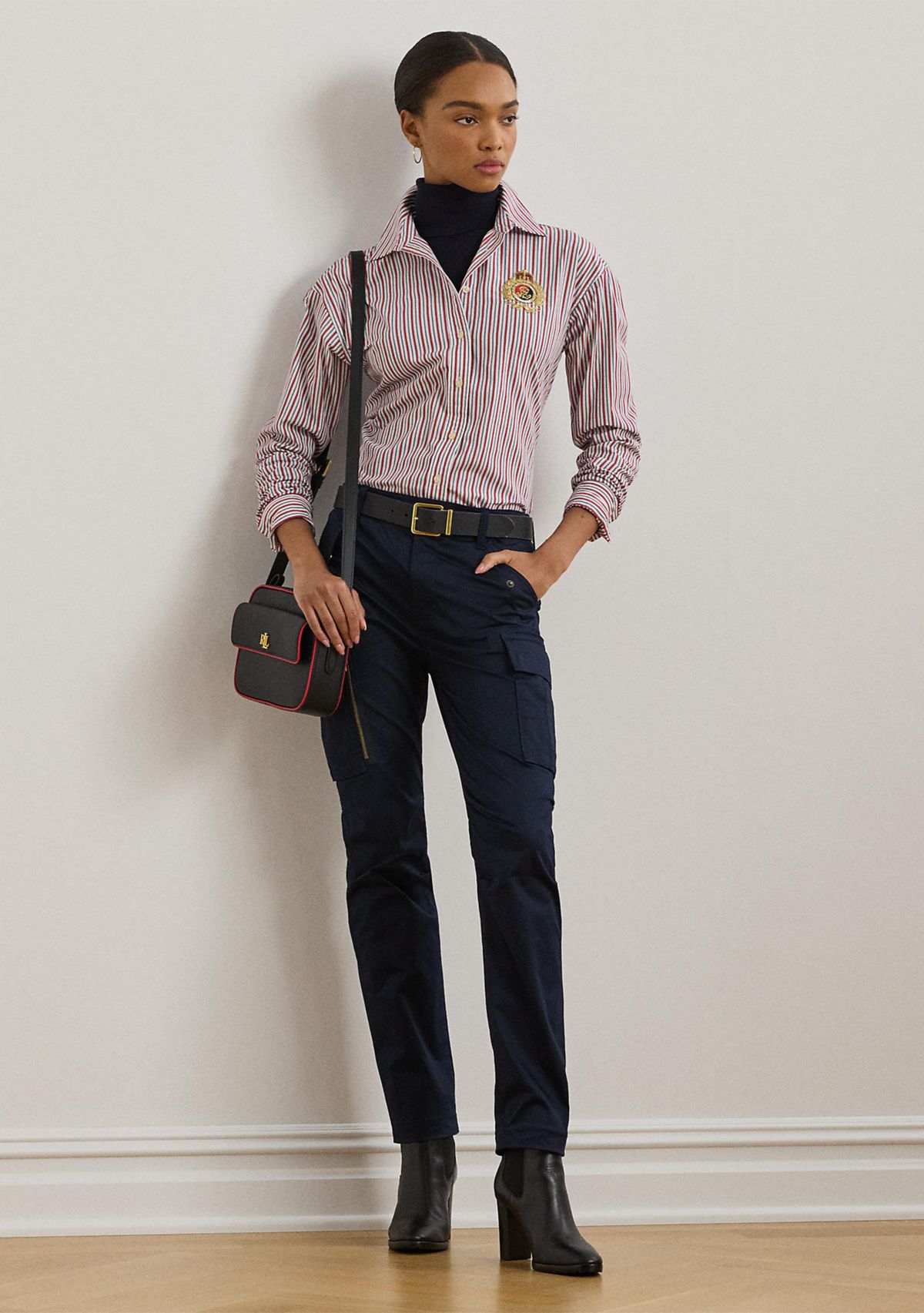 Petite Cotton Sateen Cargo Pants