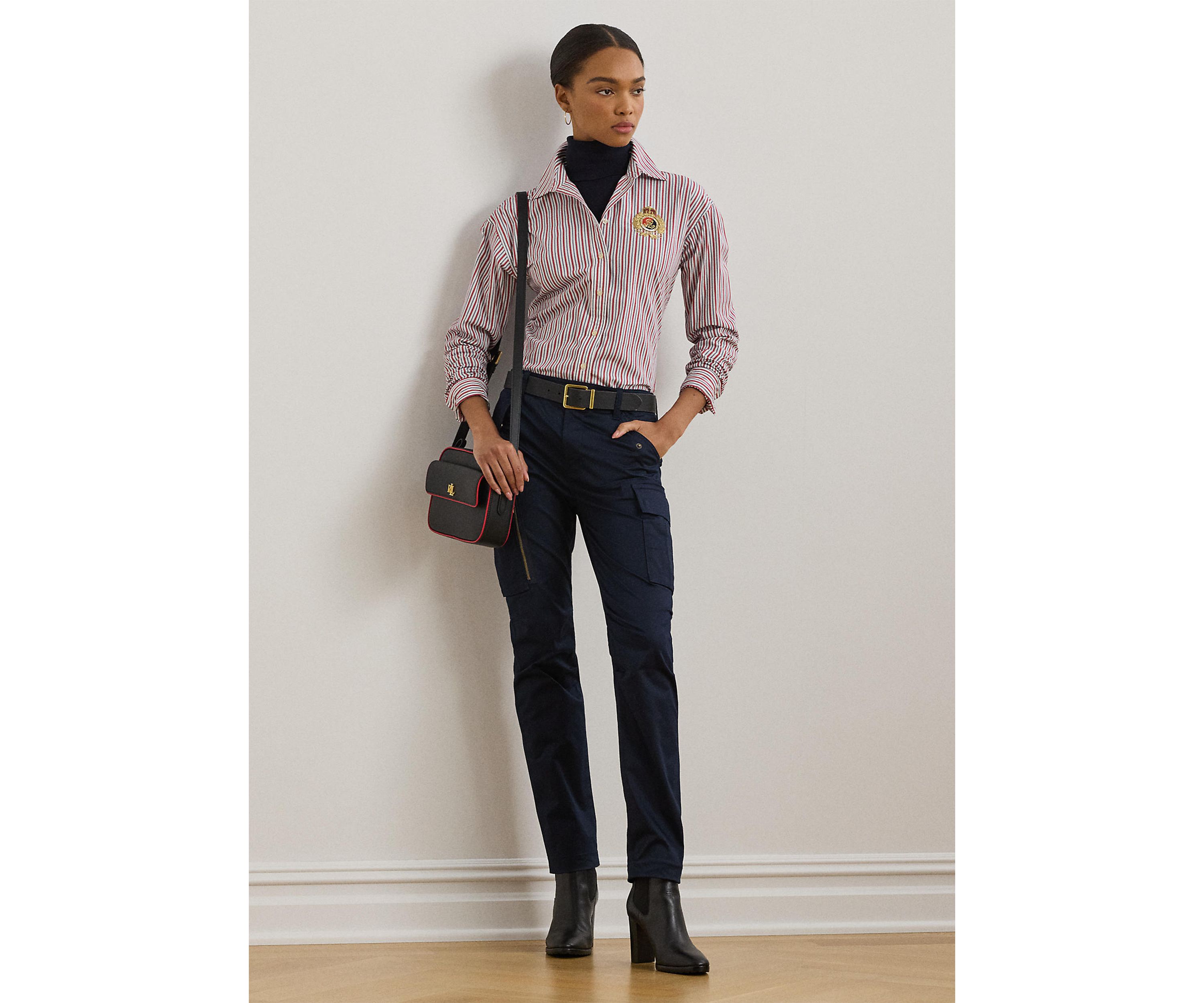 Petite Cotton Sateen Cargo Pants