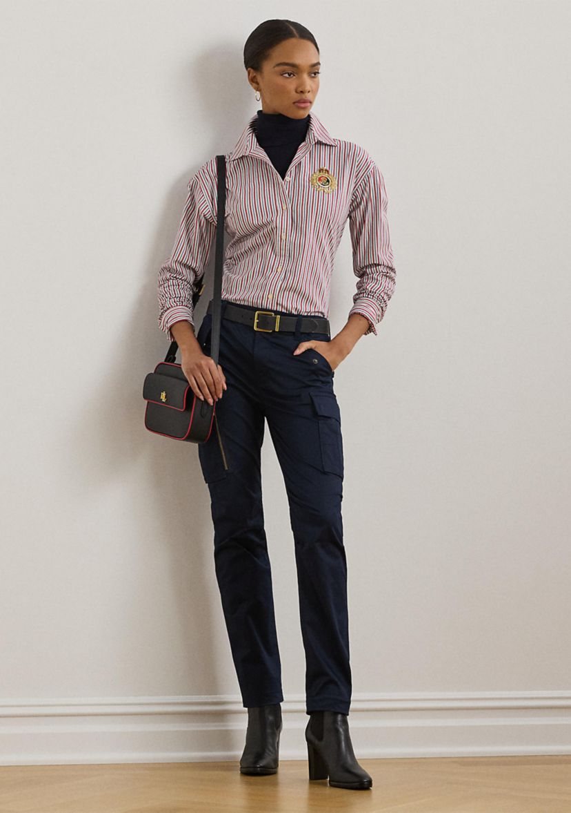 Petite Cotton Sateen Cargo Pants