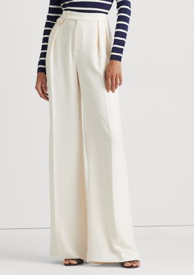 Lauren Ralph Lauren Petite Pleated Georgette Wide-Leg Pants | belk