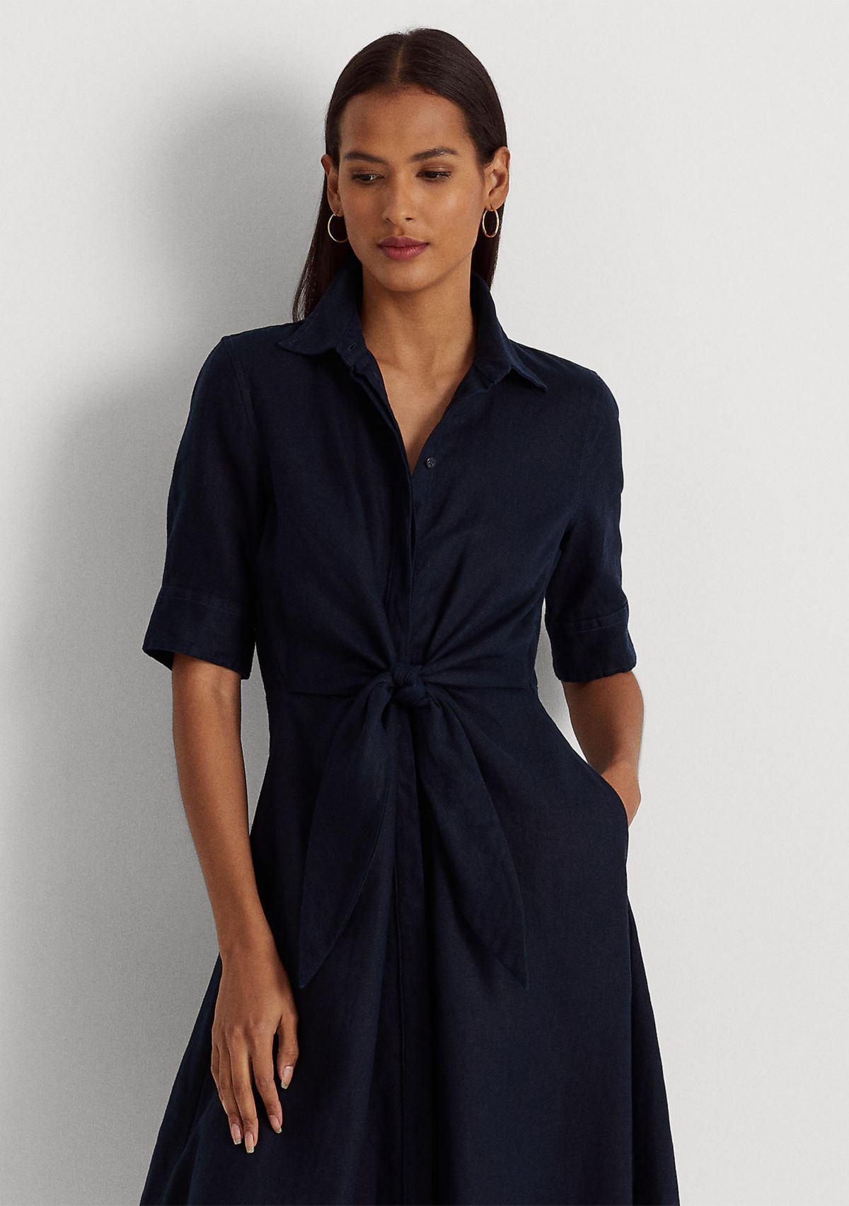 Petite Linen Shirtdress