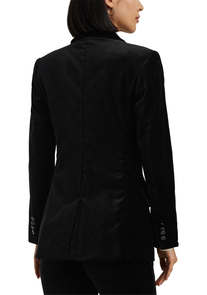 Petite Size Stretch Velvet Blazer