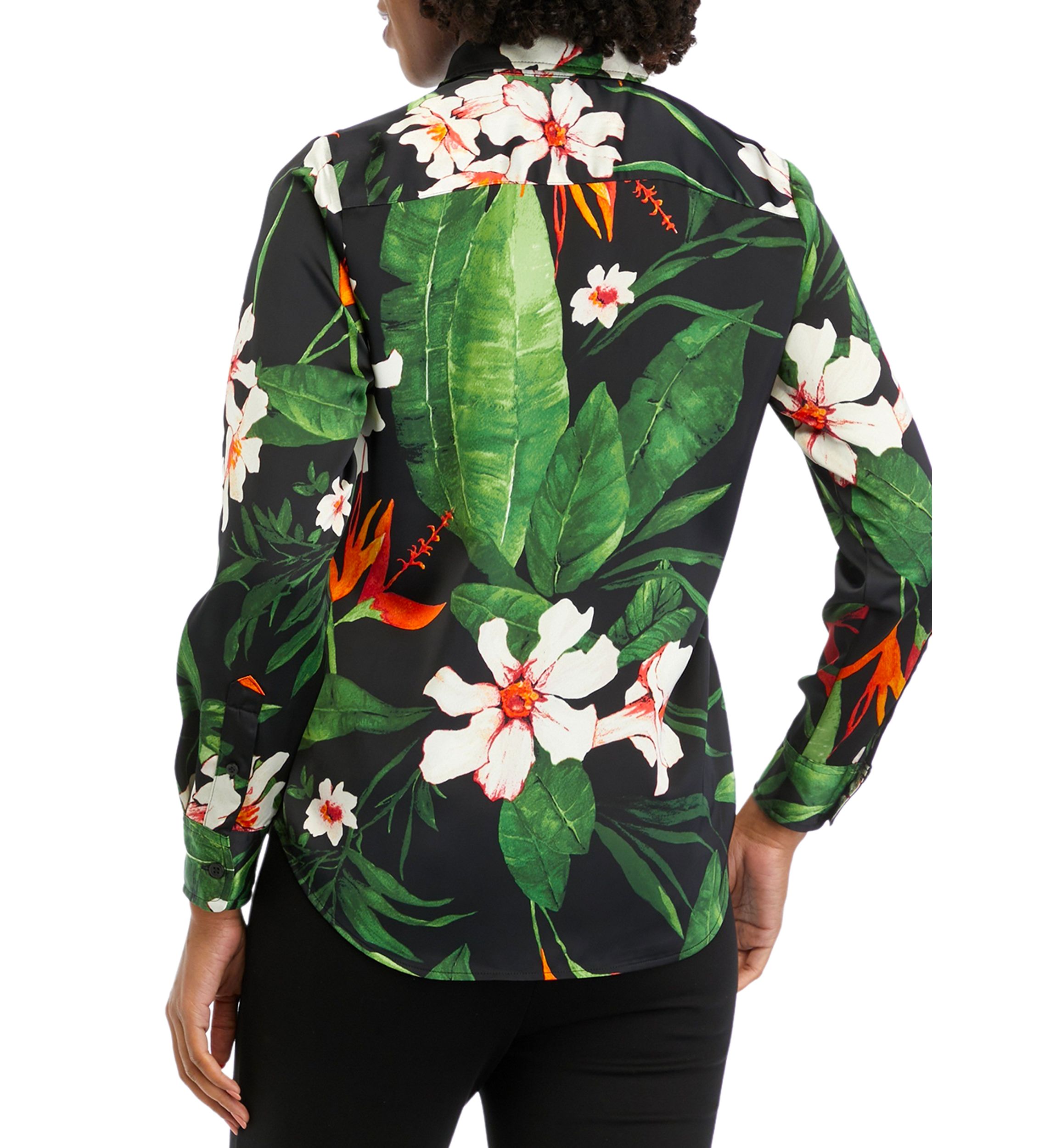Petite Nilaycee Printed Lace Up Top