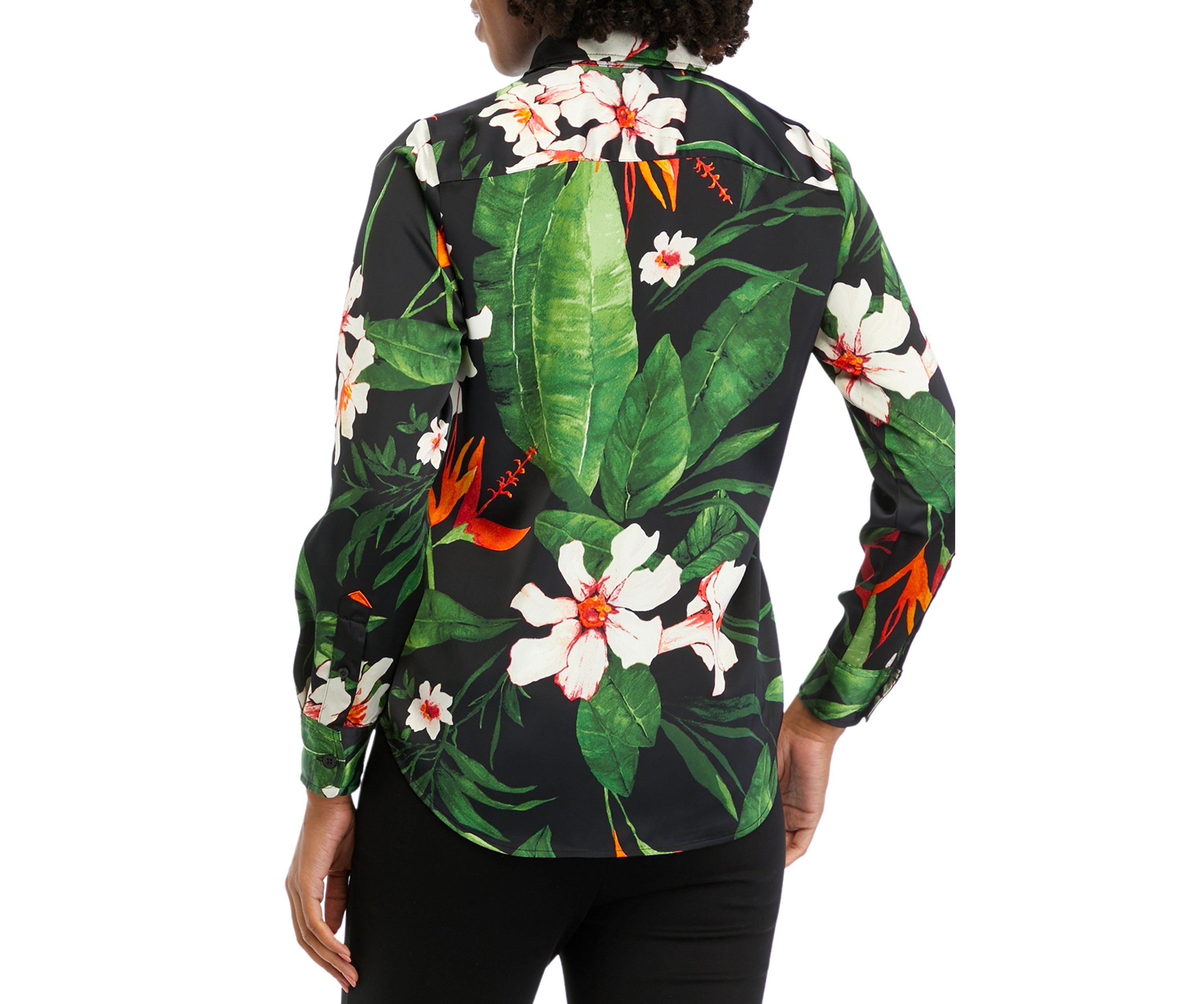 Petite Nilaycee Printed Lace Up Top