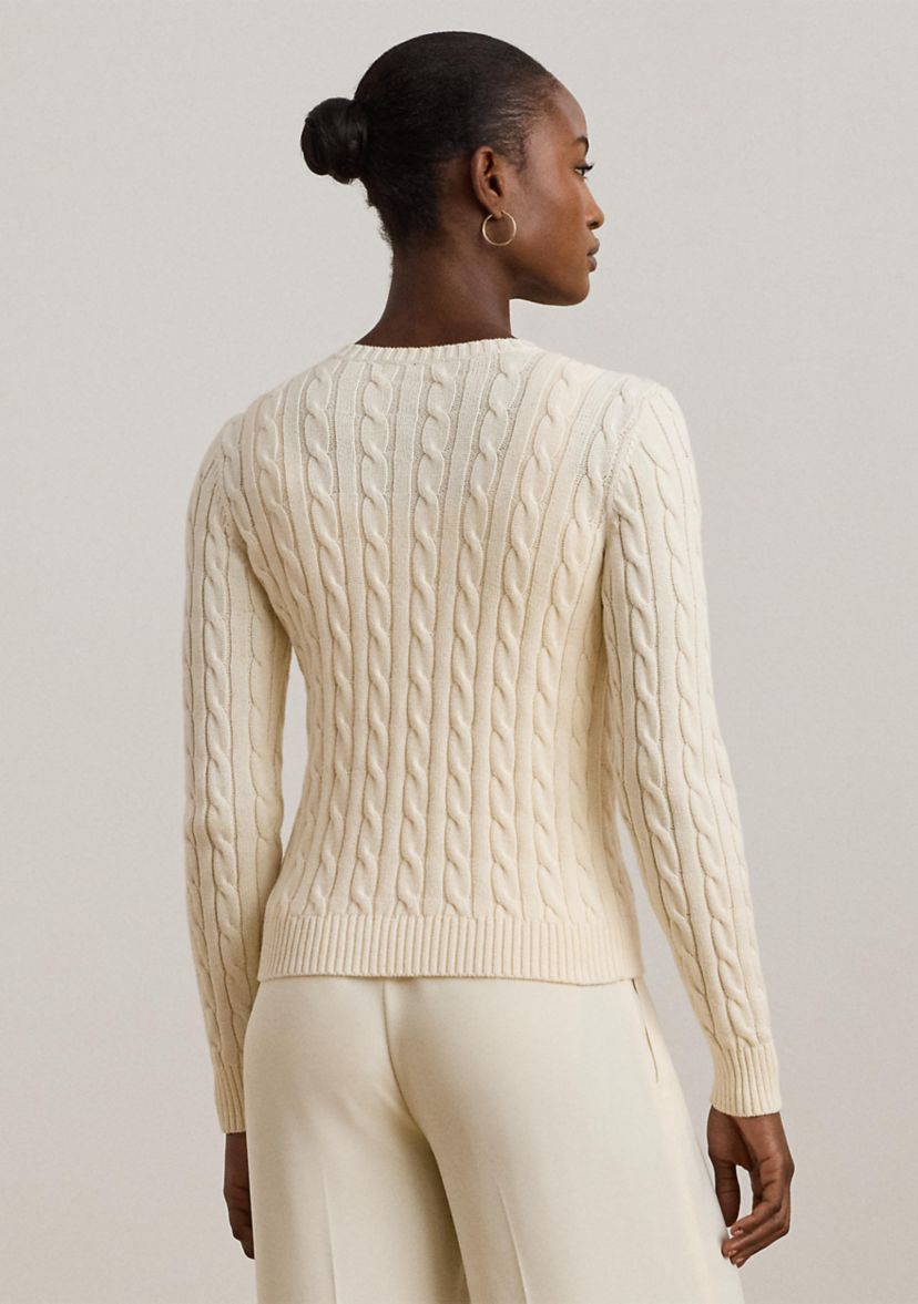Petite Cable Knit Cotton Cardigan