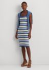 Petite Striped Cotton Blend Tank Dress
