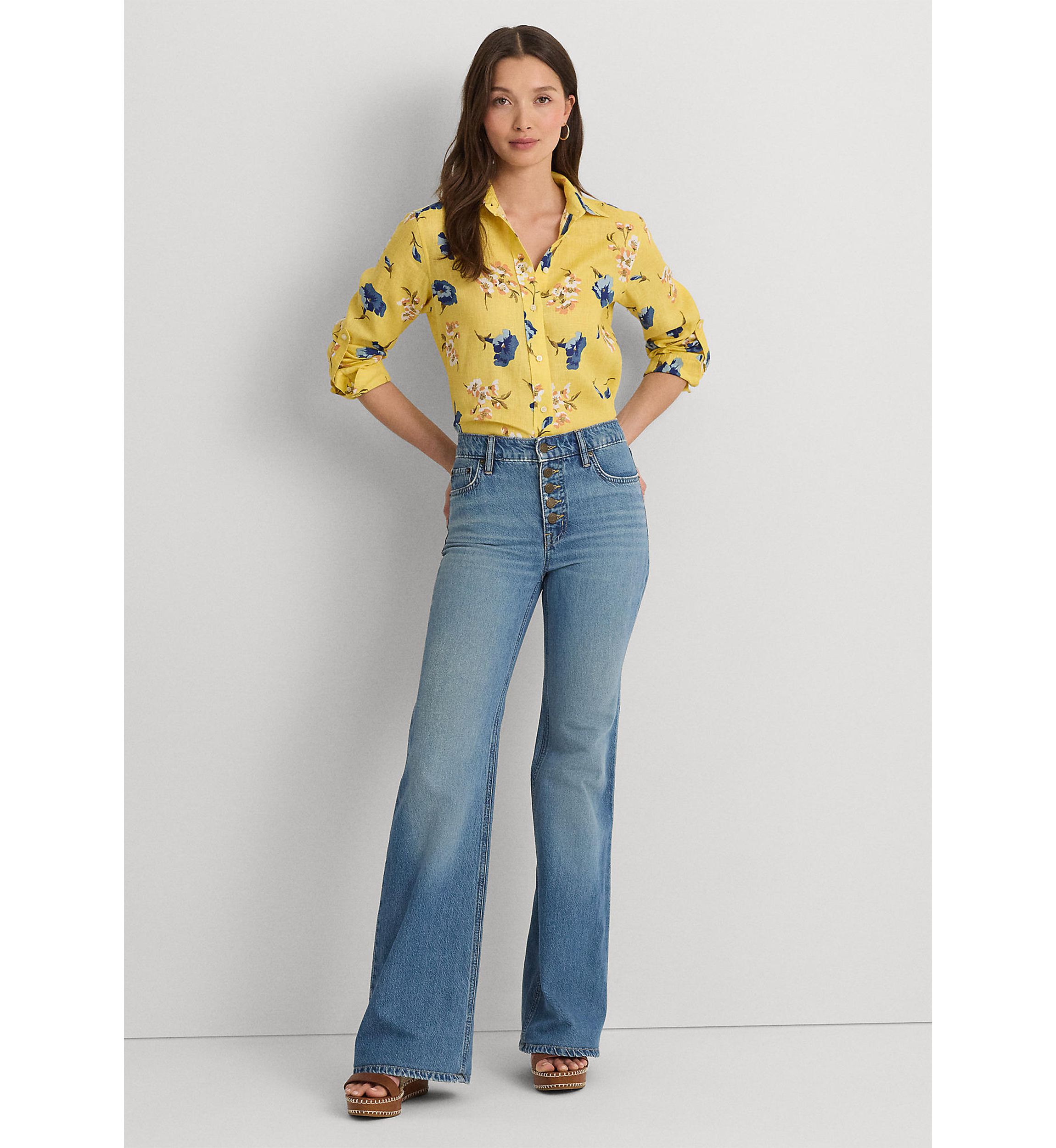 Petite High Rise Flare Jeans