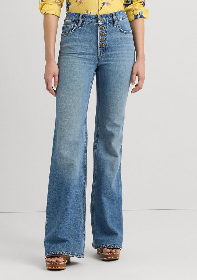 Petite High Rise Flare Jeans