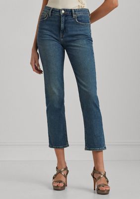 Lauren Ralph Lauren Petite High Rise Straight Ankle Jeans belk