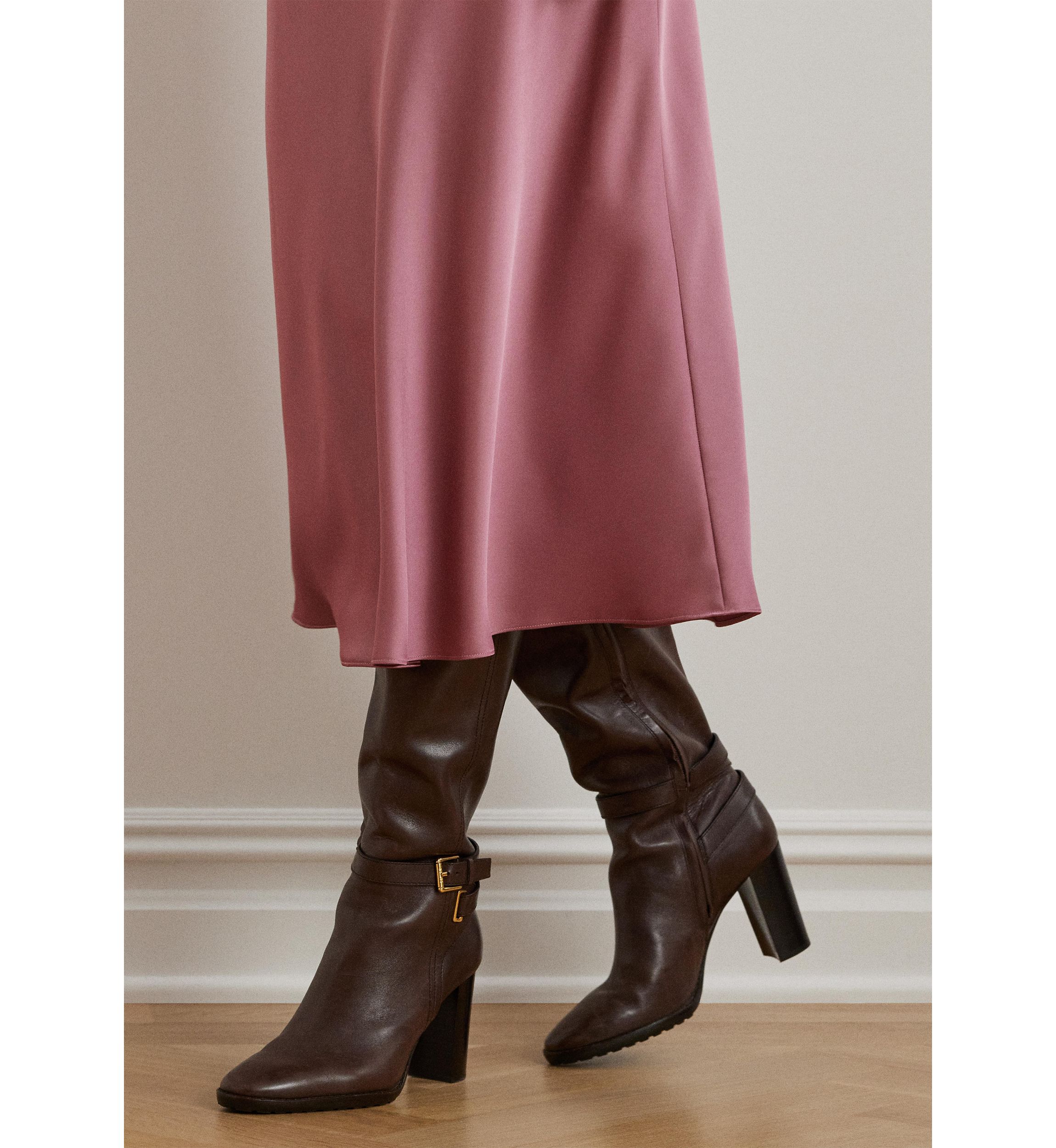 Petite Satin Charmeuse Midi Skirt