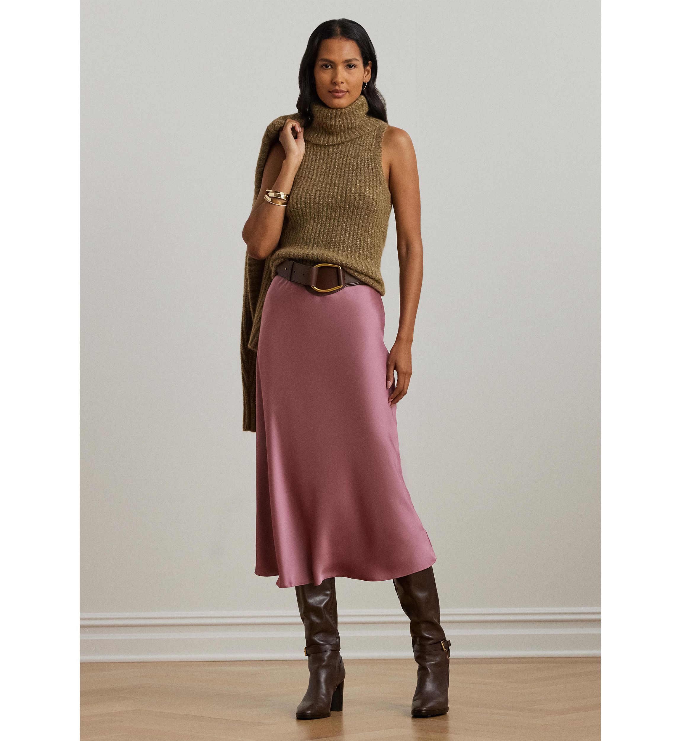 Petite Wool-Blend Sleeveless Turtleneck Sweater