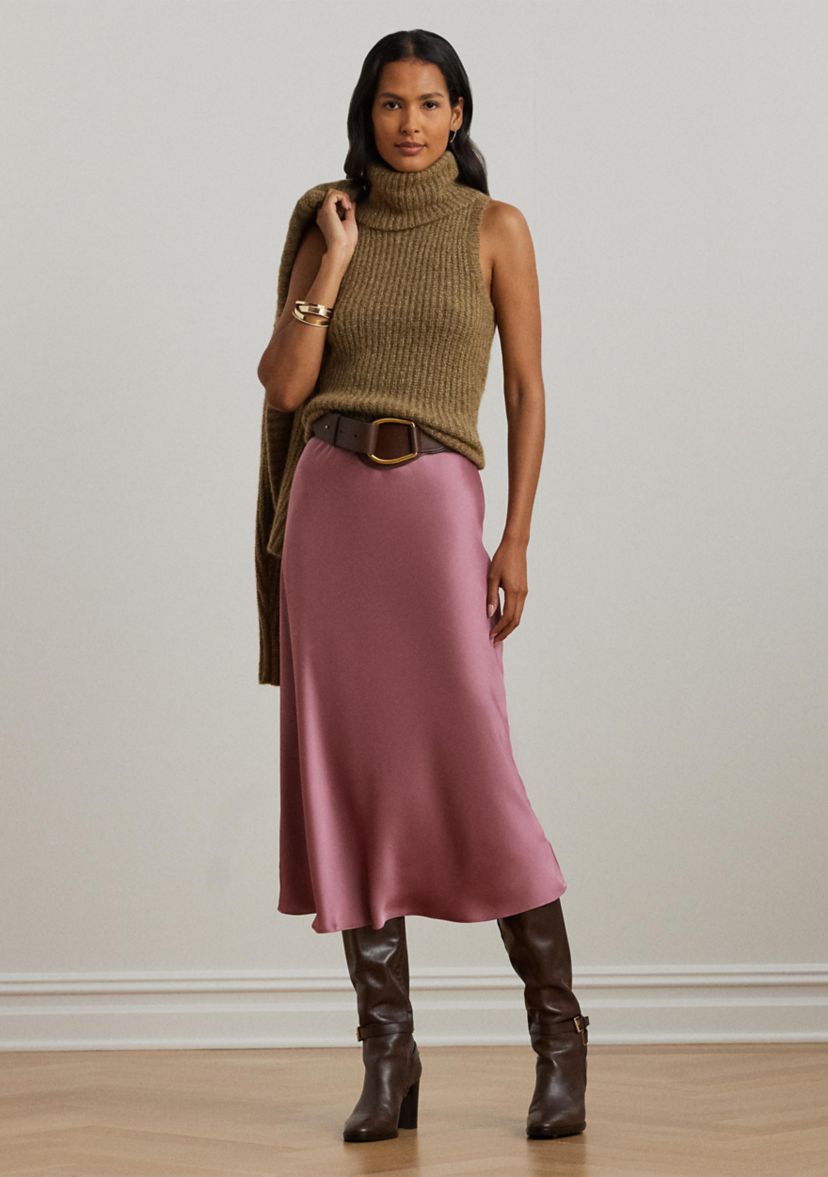 Petite Wool-Blend Sleeveless Turtleneck Sweater