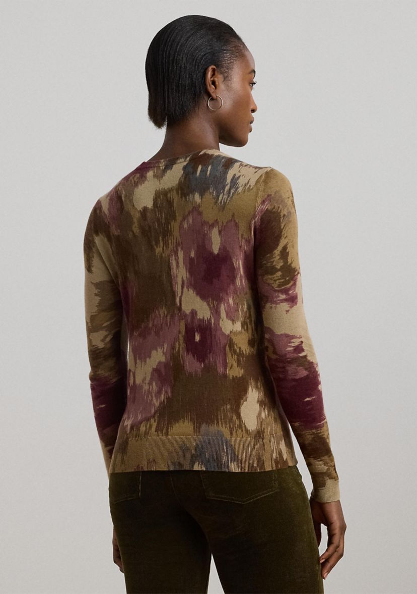 Petite Floral Cotton-Blend Sweater
