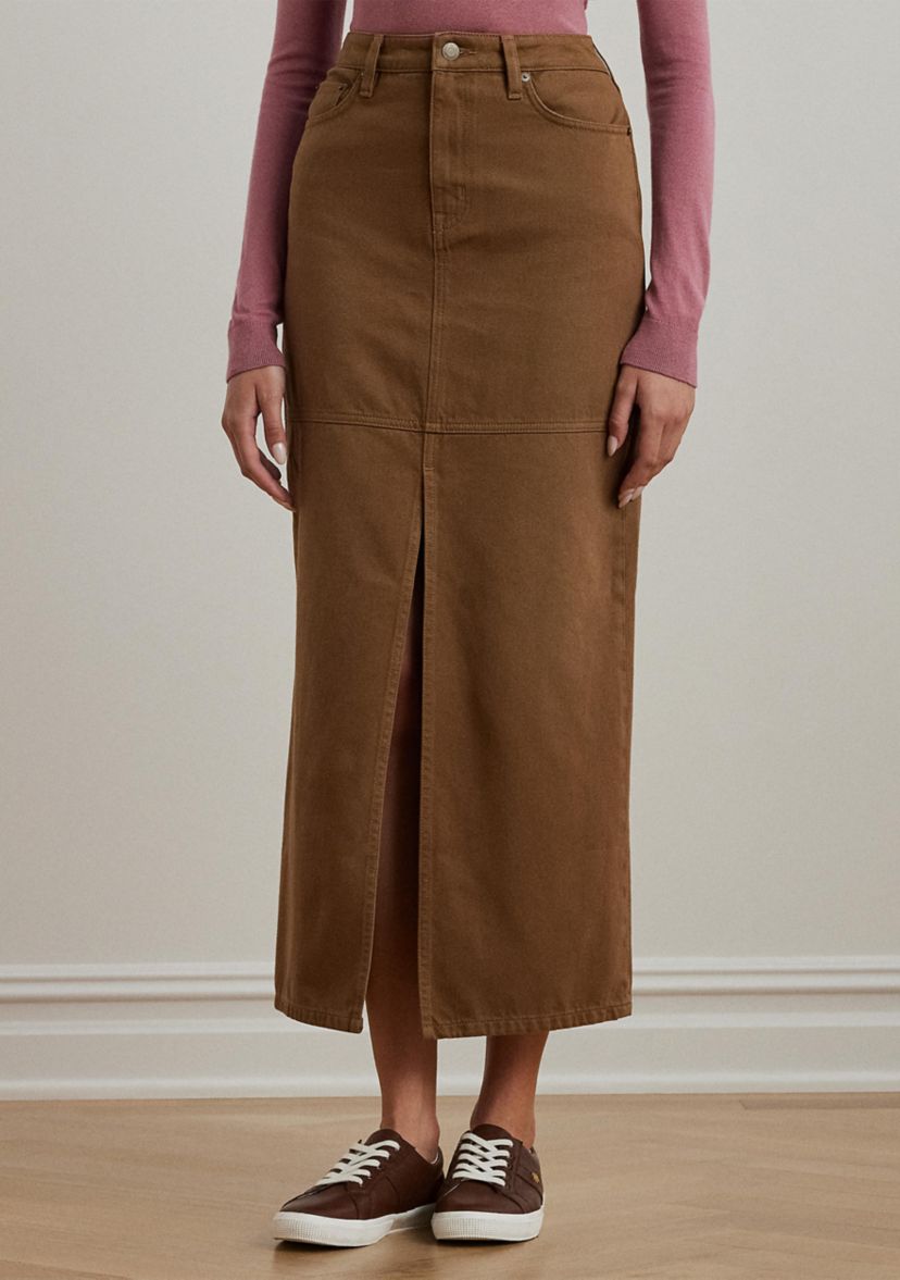 Petite Denim Maxi Skirt