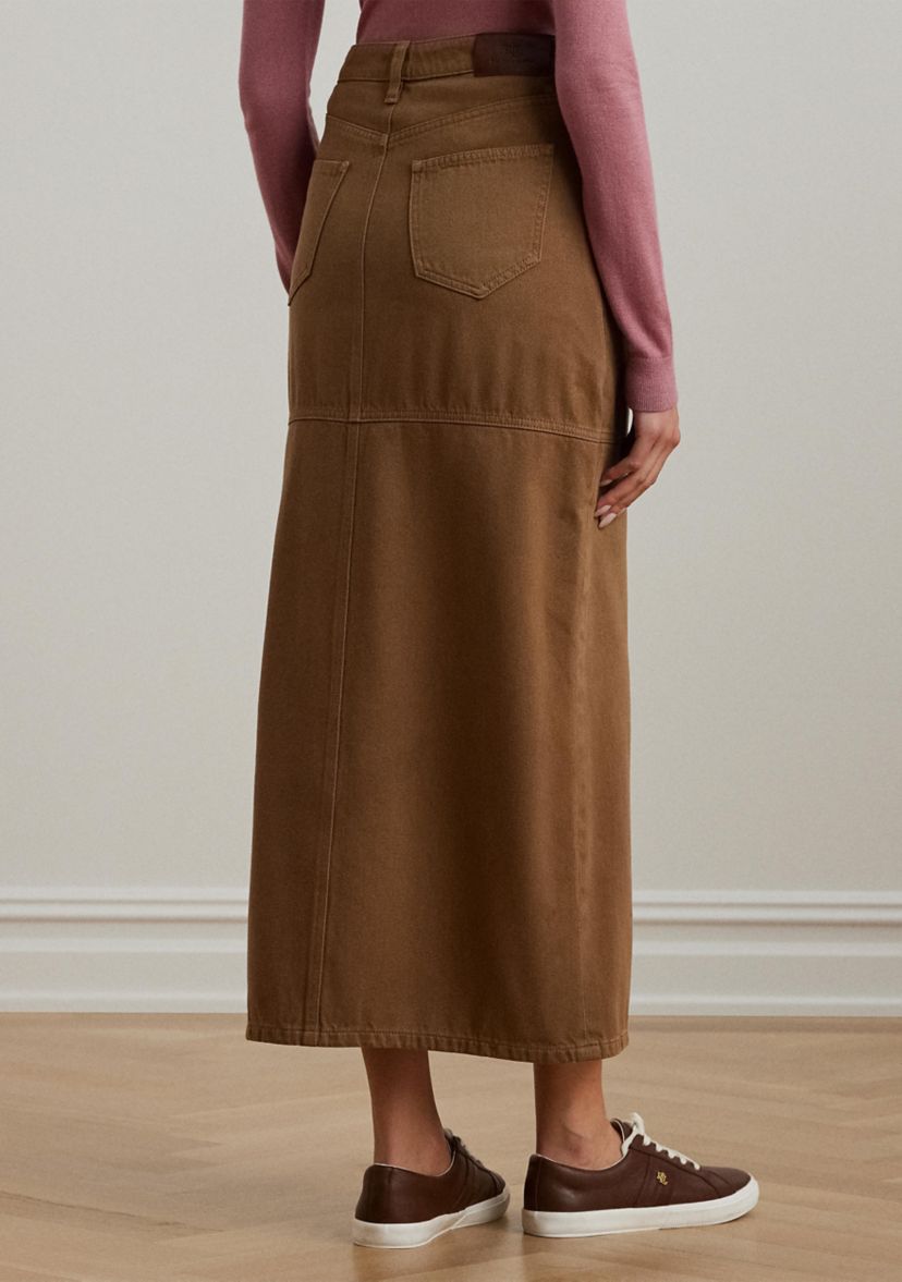 Petite Denim Maxi Skirt