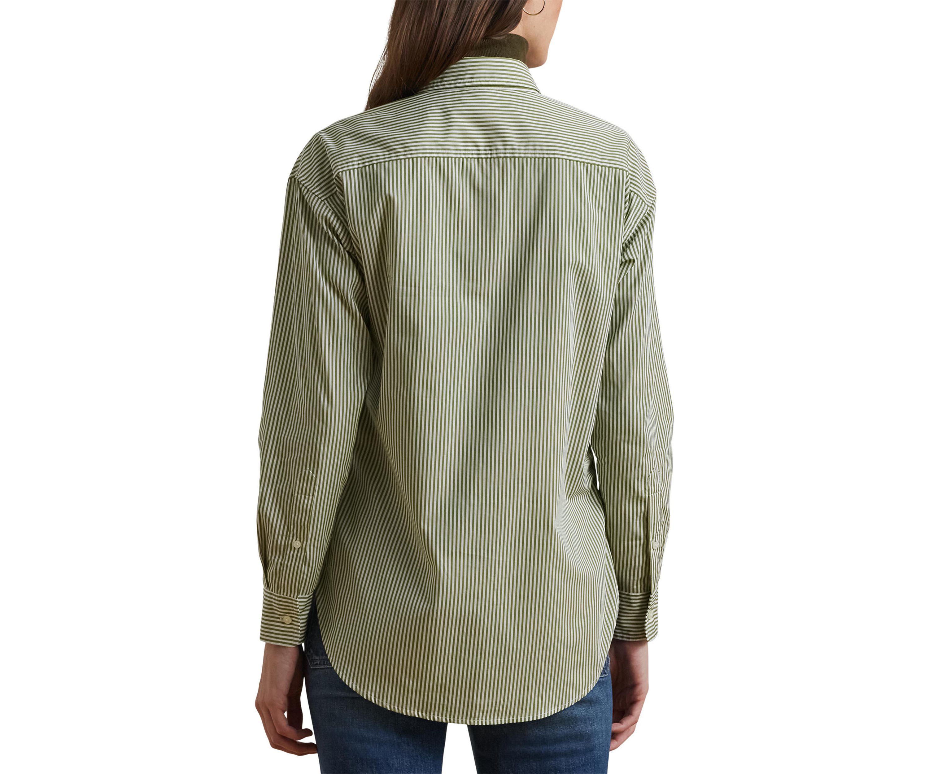 Petite Relaxed Fit Striped Broadcloth Shirt