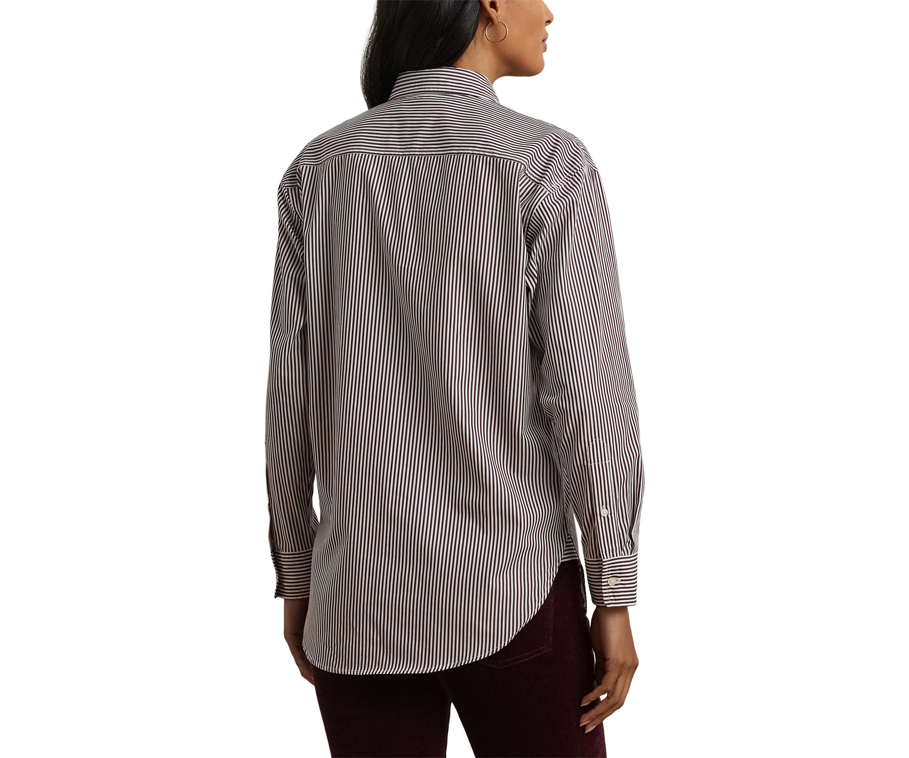 Petite Relaxed Fit Striped Broadcloth Shirt