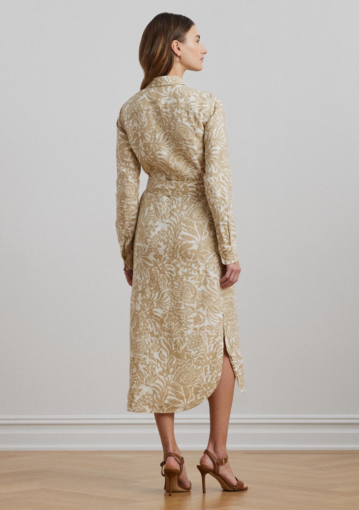 Petite Floral Linen Shirtdress