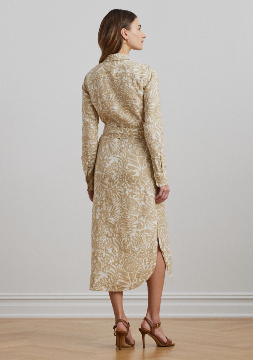 Petite Floral Linen Shirtdress
