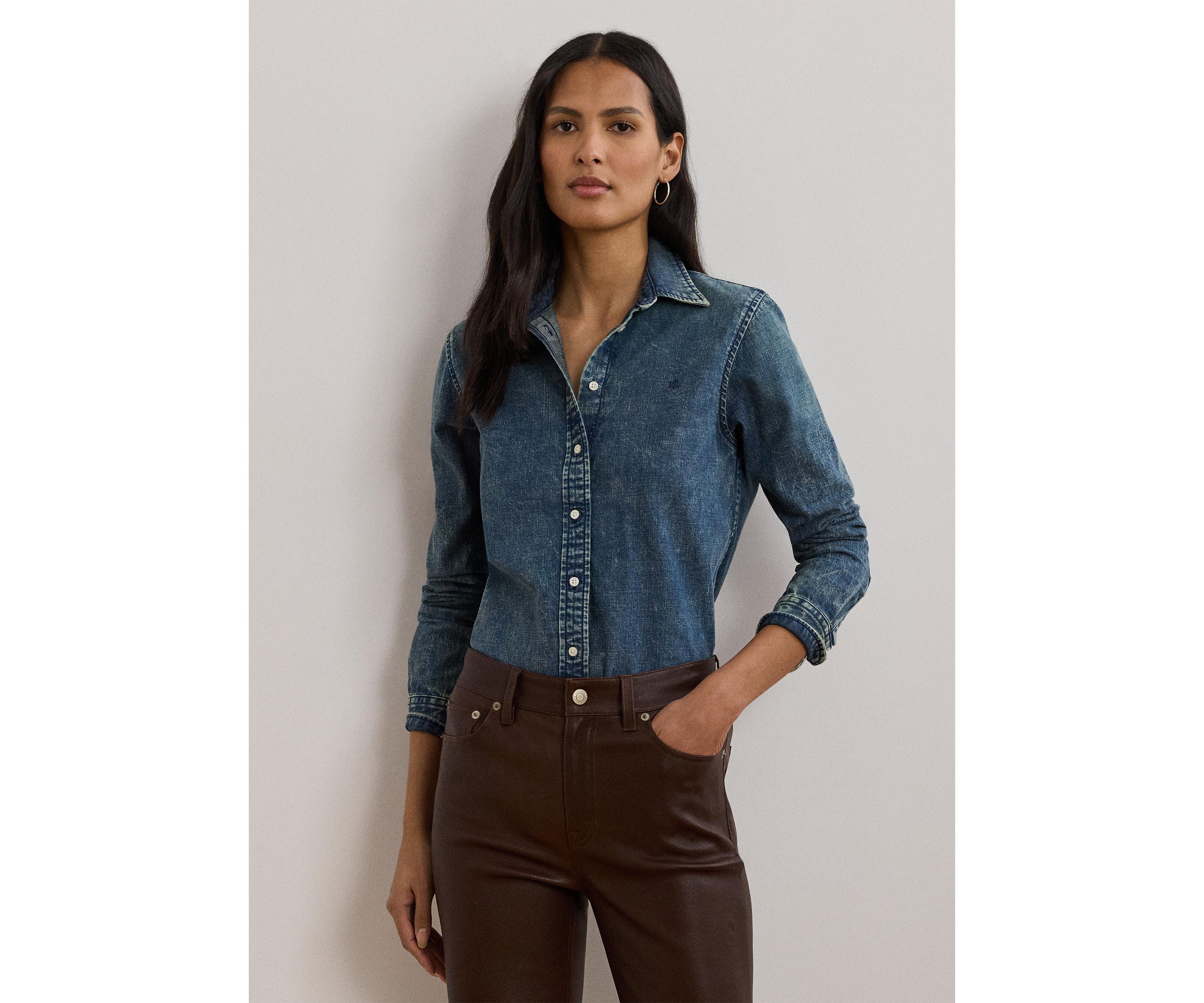 Petite Classic Fit Denim Shirt