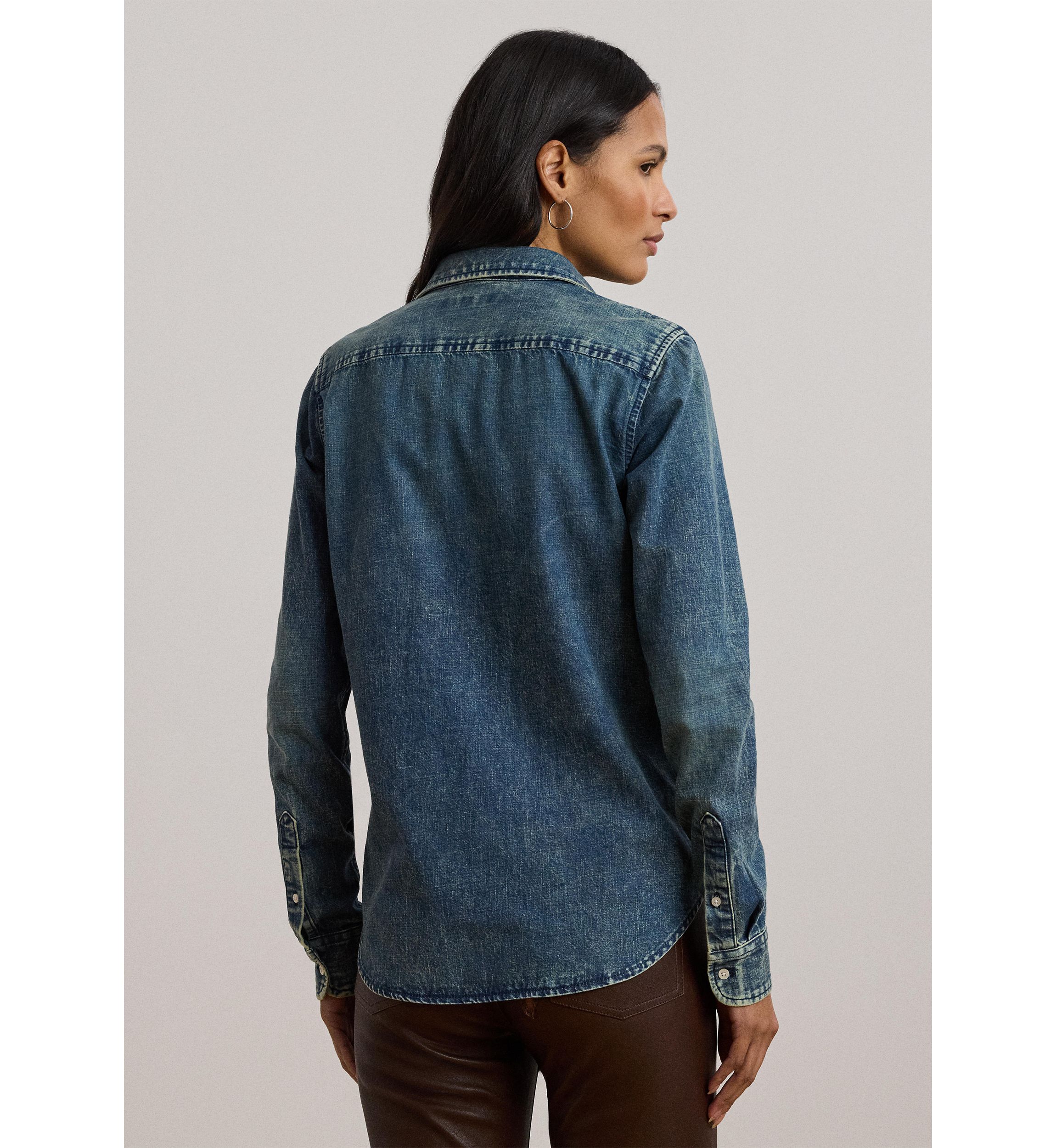 Petite Classic Fit Denim Shirt
