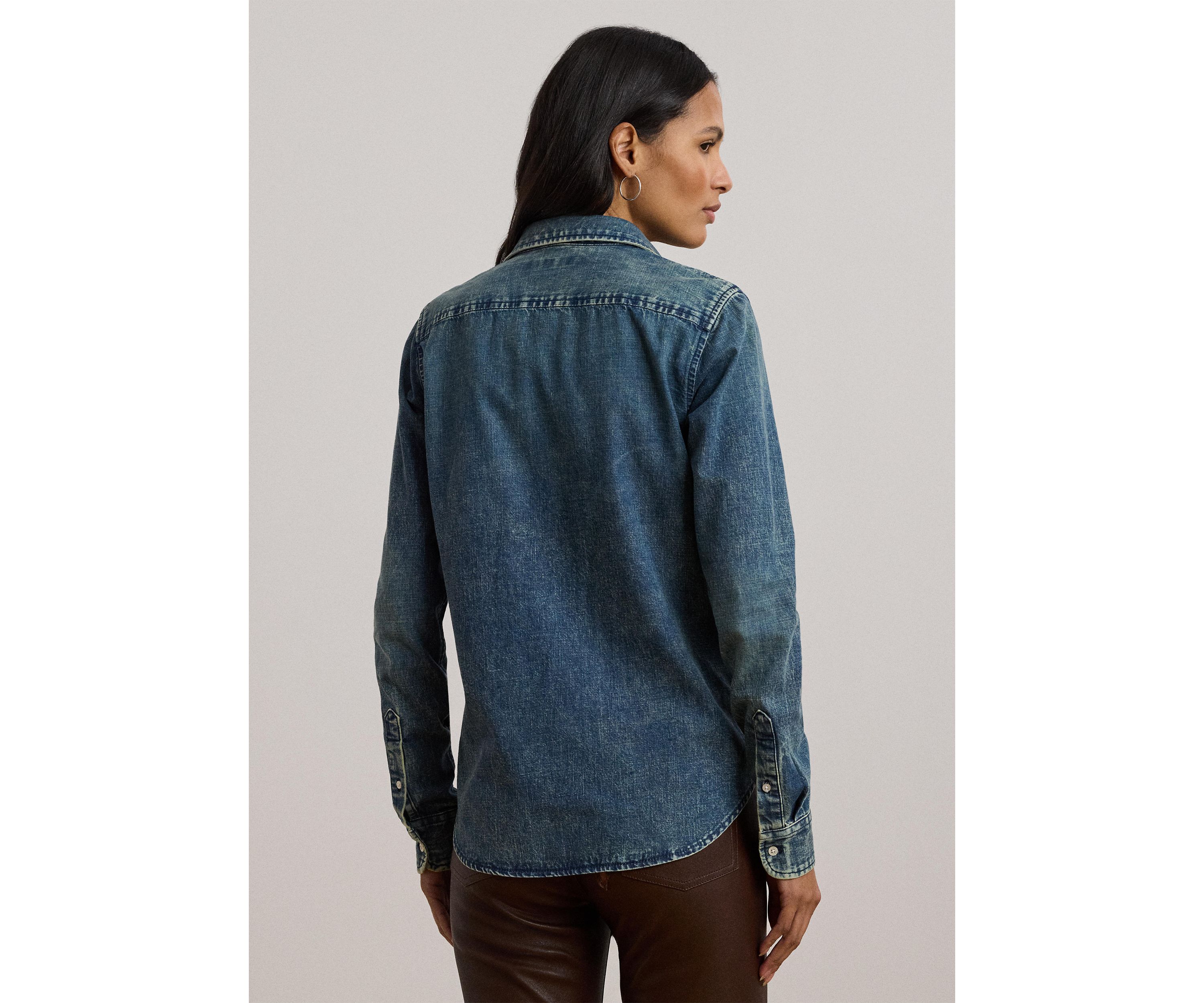Petite Classic Fit Denim Shirt