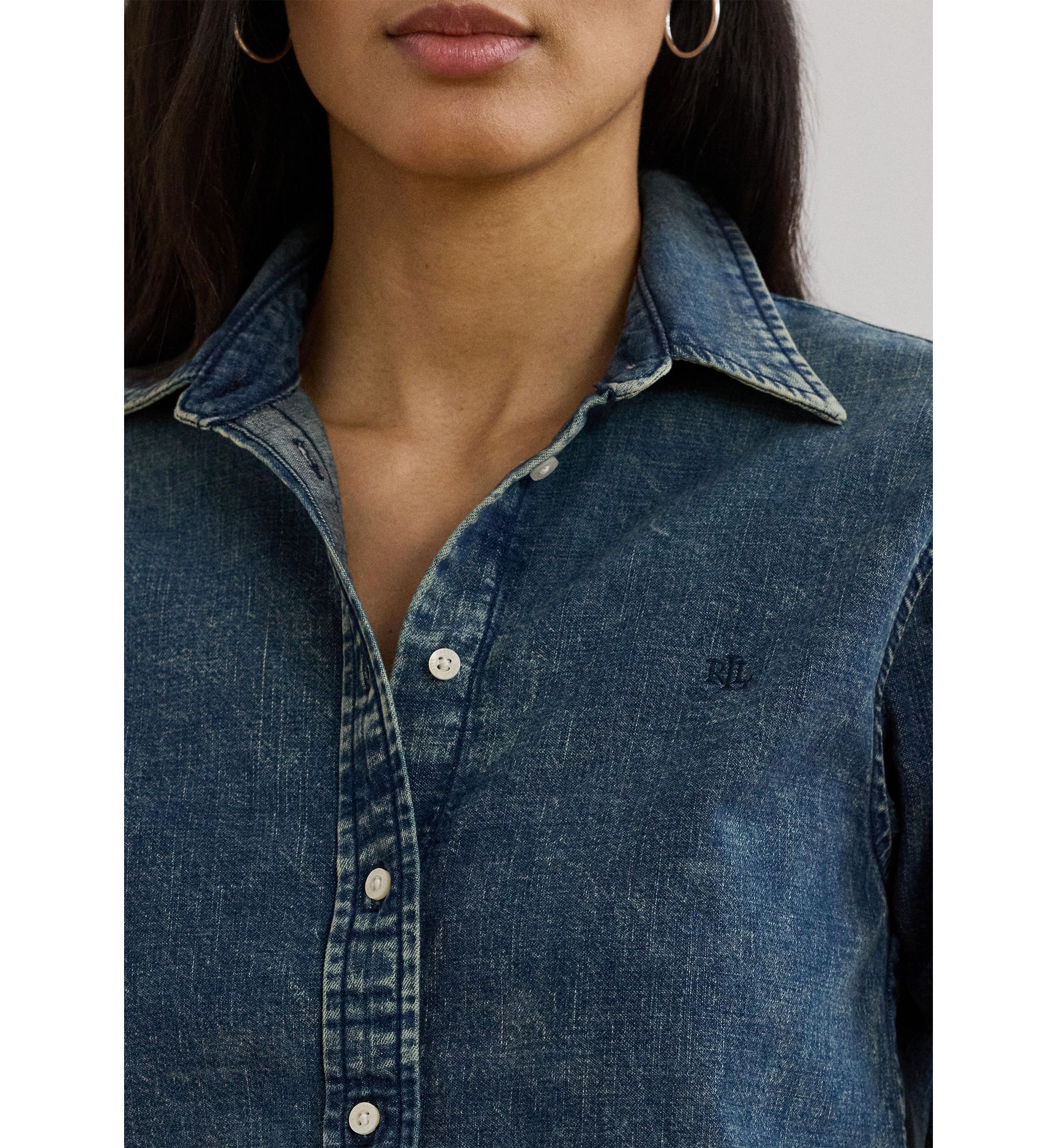 Petite Classic Fit Denim Shirt