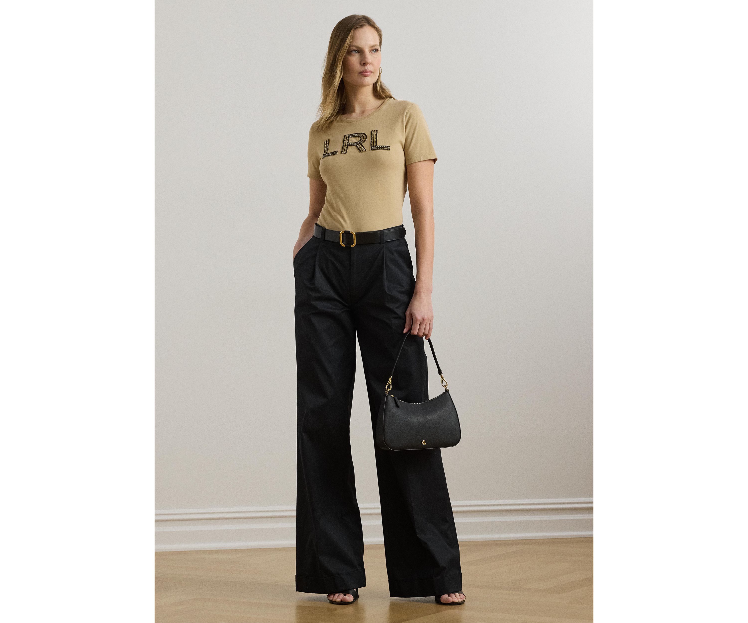 Petite Beaded-Logo Cotton Jersey T-Shirt 