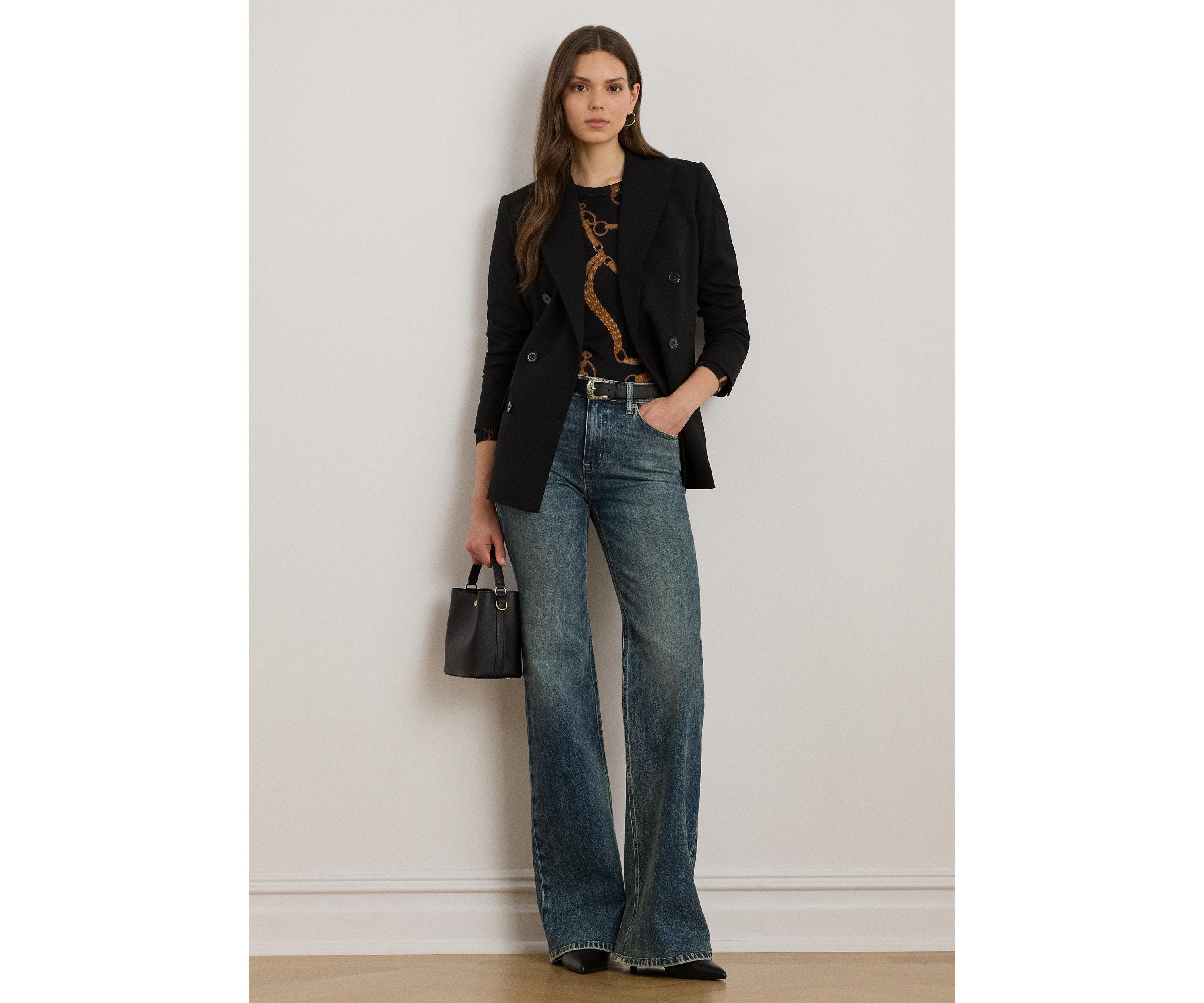 Petite High-Rise Flare Jeans