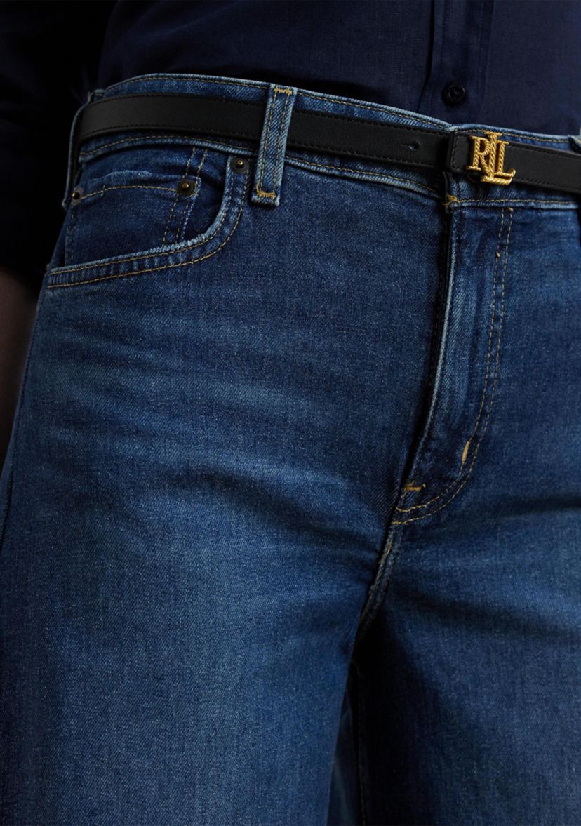 Petite High-Rise Wide-Leg Cropped Jeans