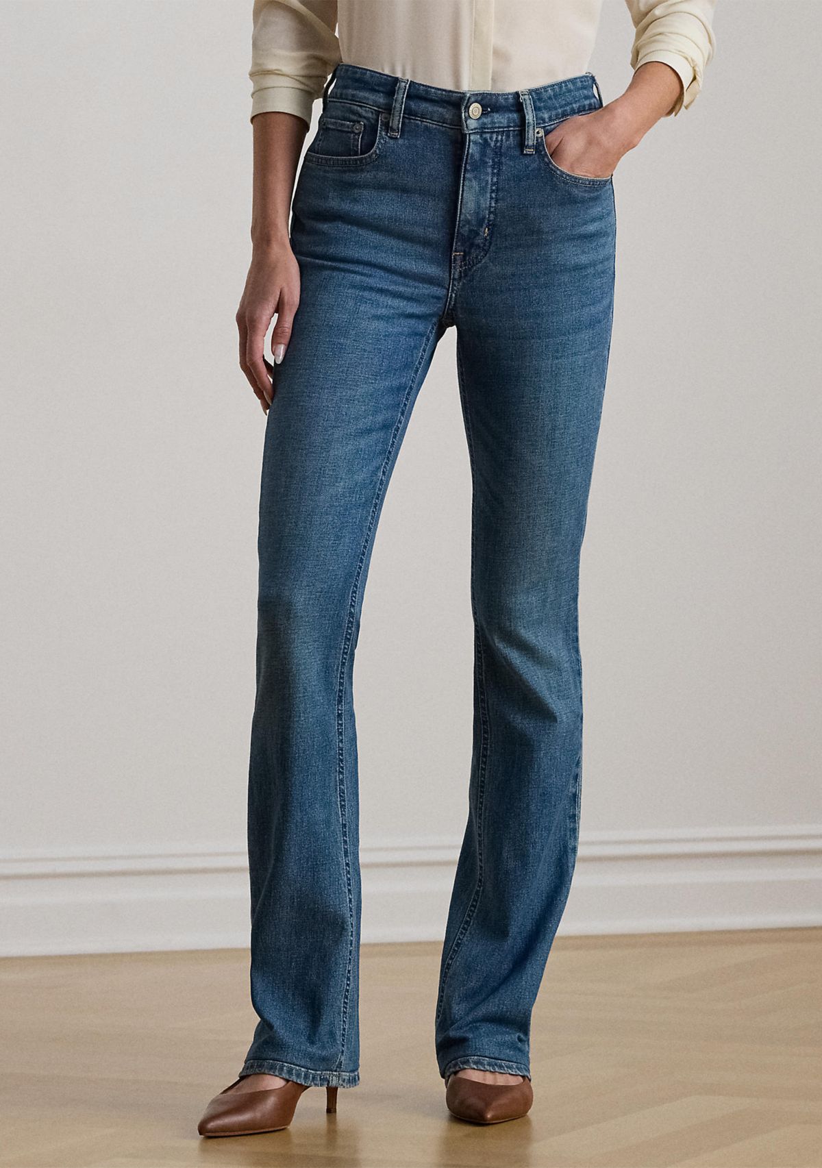 Lauren Ralph Lauren Petite High-Rise Boot Jeans | Belk