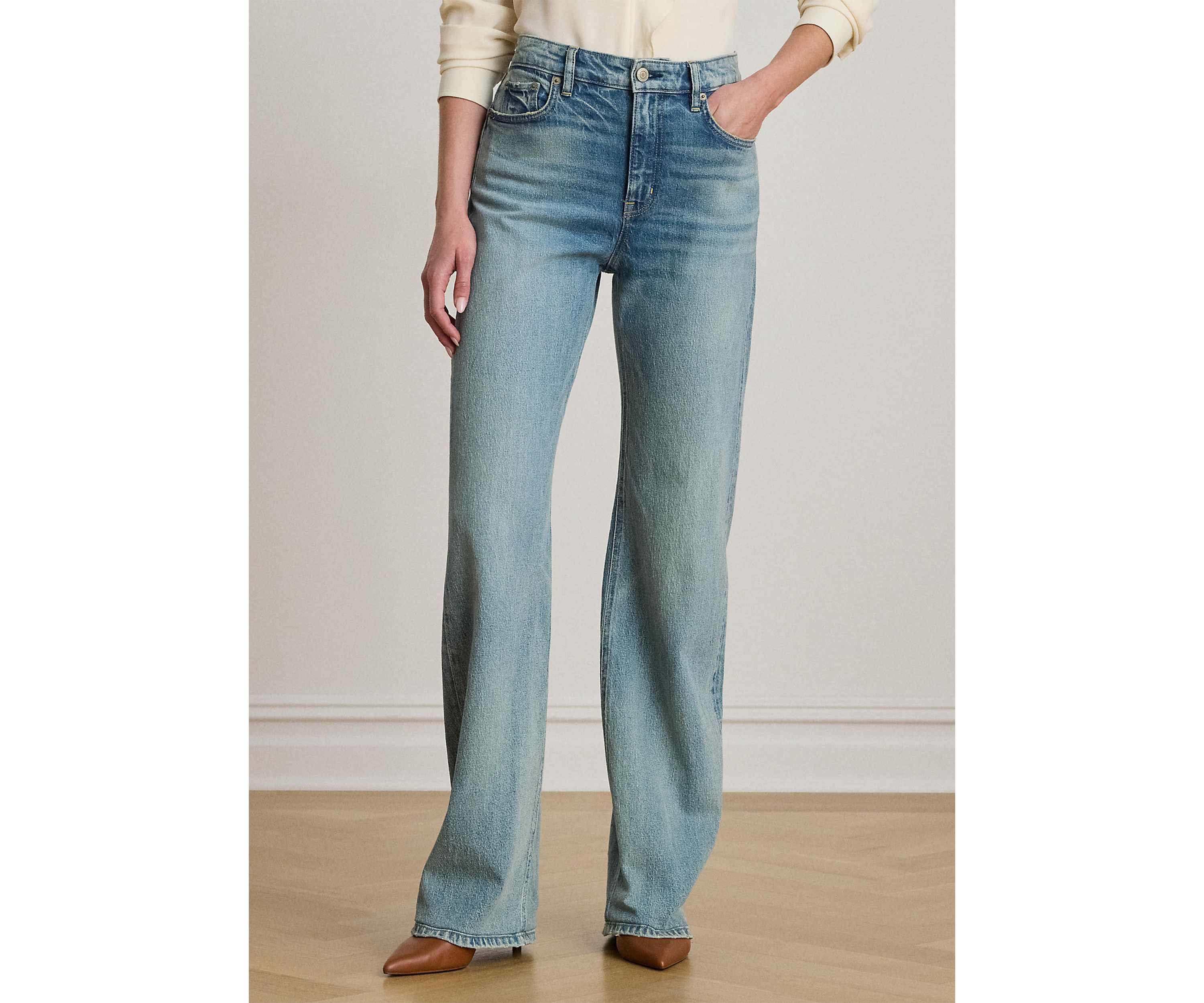 Petite High-Rise Wide-Leg Jeans