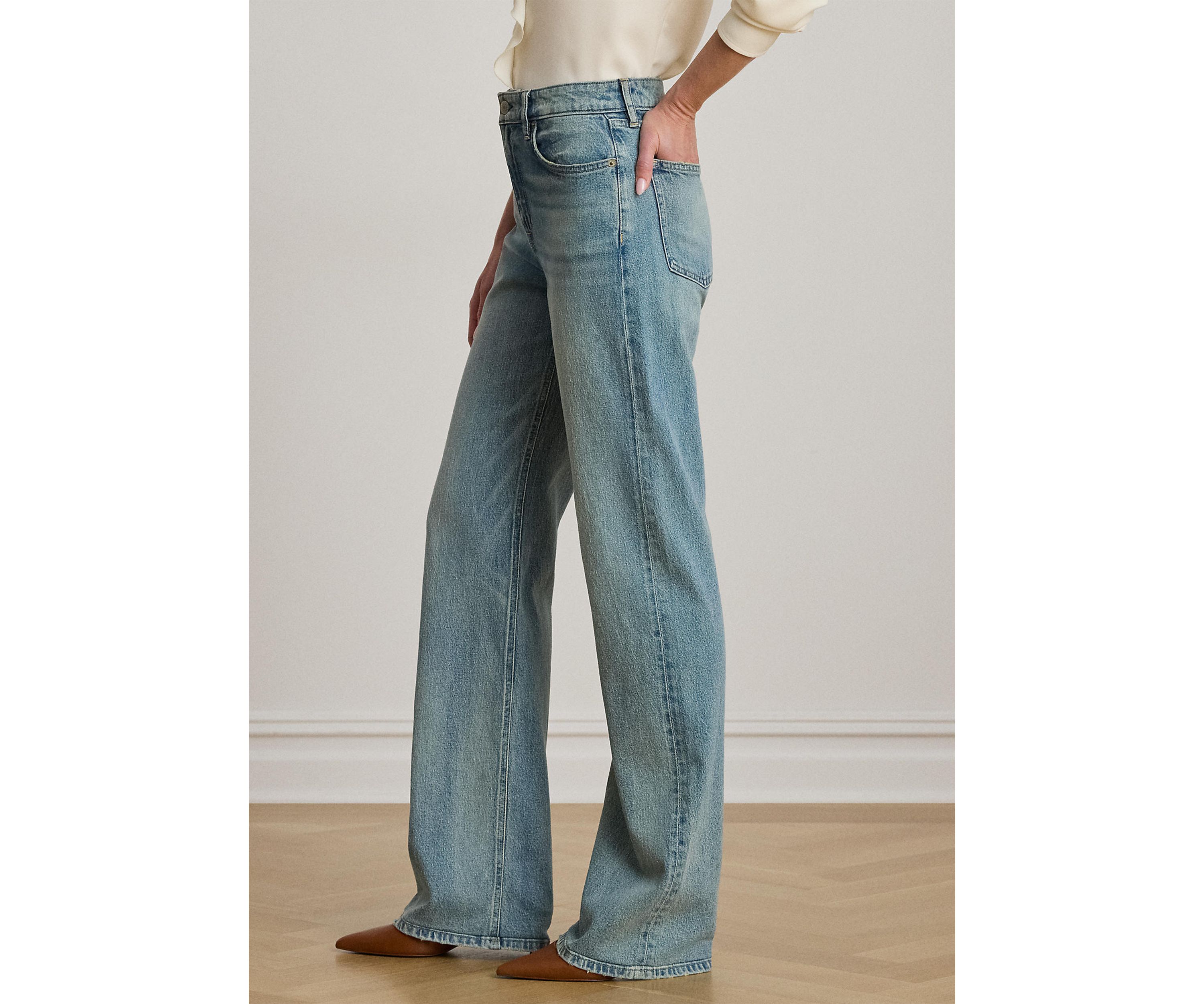 Petite High-Rise Wide-Leg Jeans