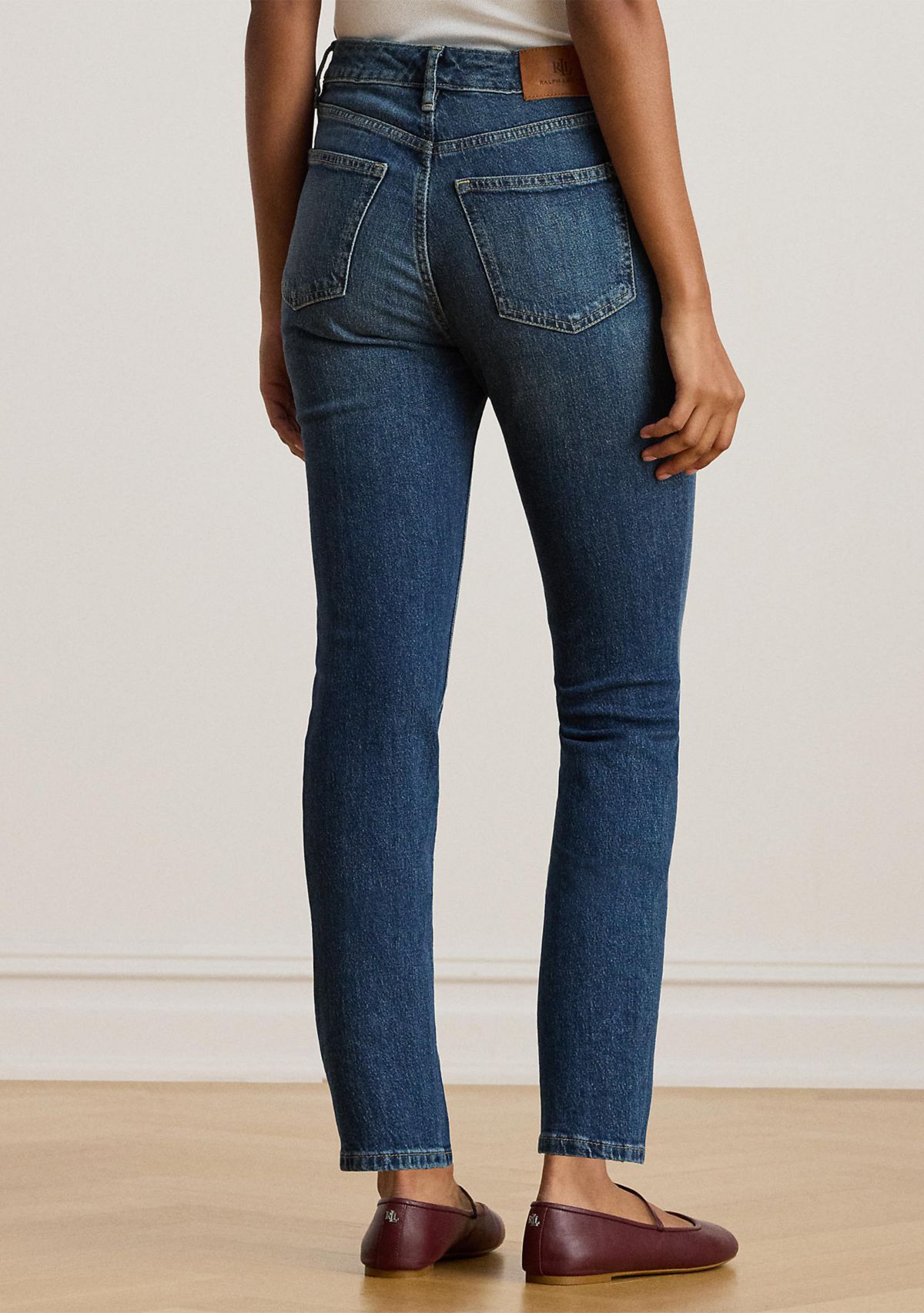 Petite High-Rise Straight Ankle Jeans