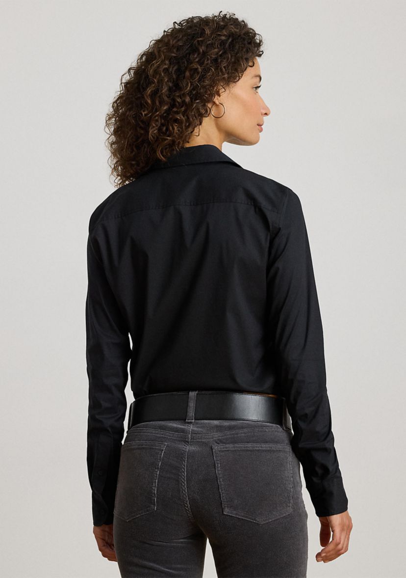 Petite Classic Fit Logo Cotton-Blend Shirt