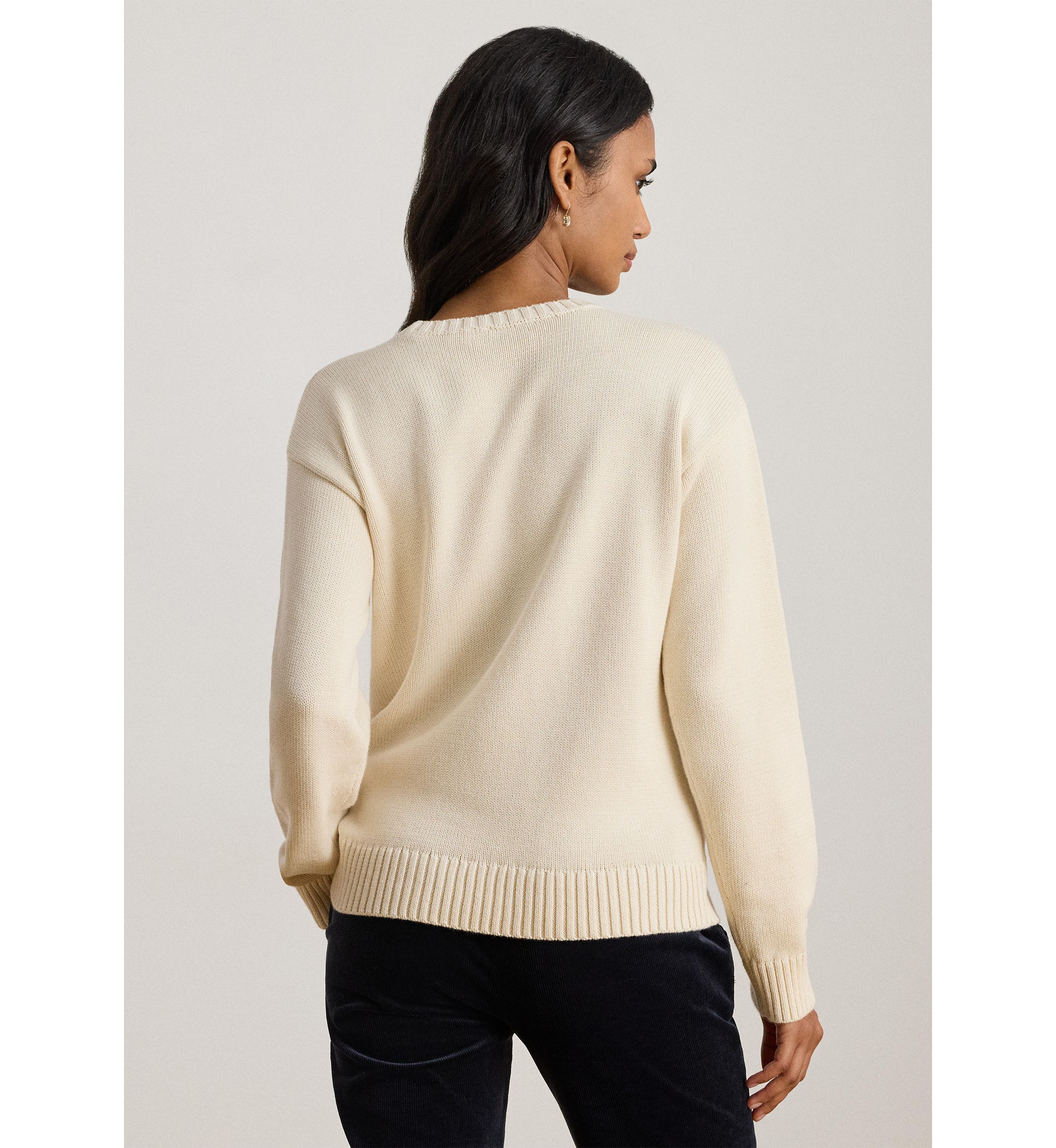 Petite Intarsia-Knit Golden Retriever Sweater