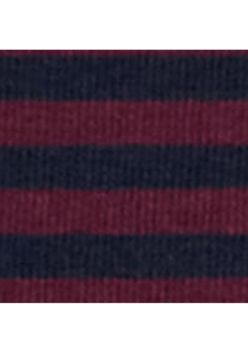 Petite Striped Stretch Cotton Crewneck Tee