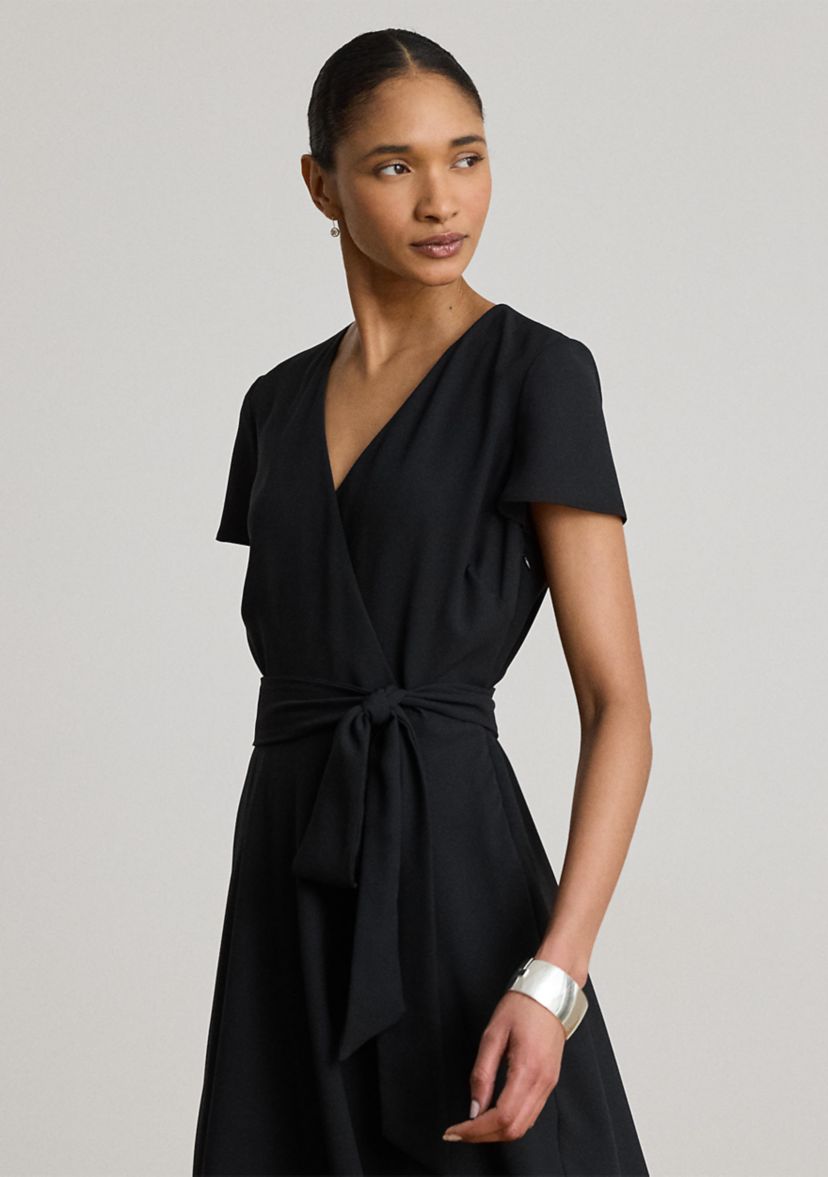 Lauren Ralph Lauren Petite Belted Georgette Surplice Dress | Belk