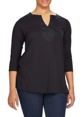 belk plus size tunic tops