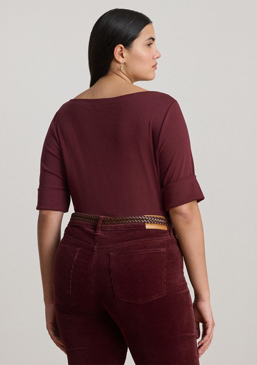 Womens Cotton Boatneck T-Shirt