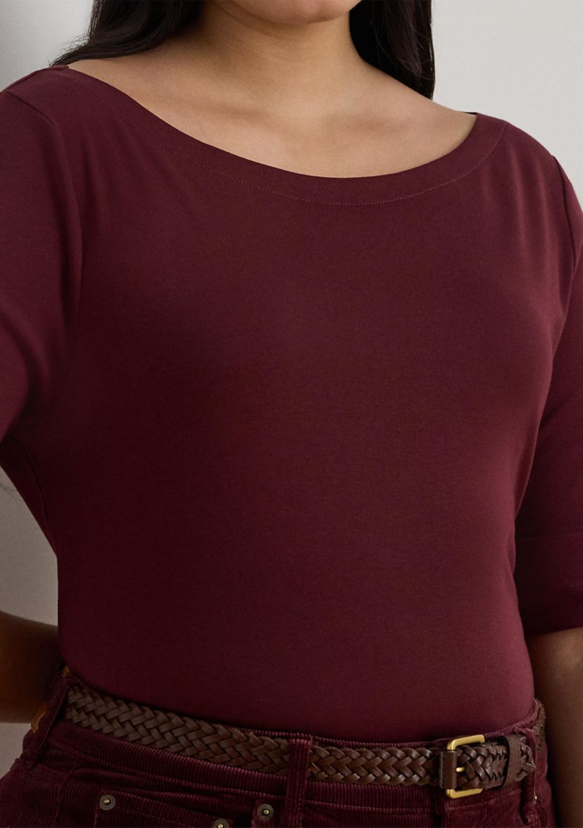 Womens Cotton Boatneck T-Shirt