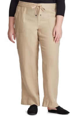 plus size red wide leg pants
