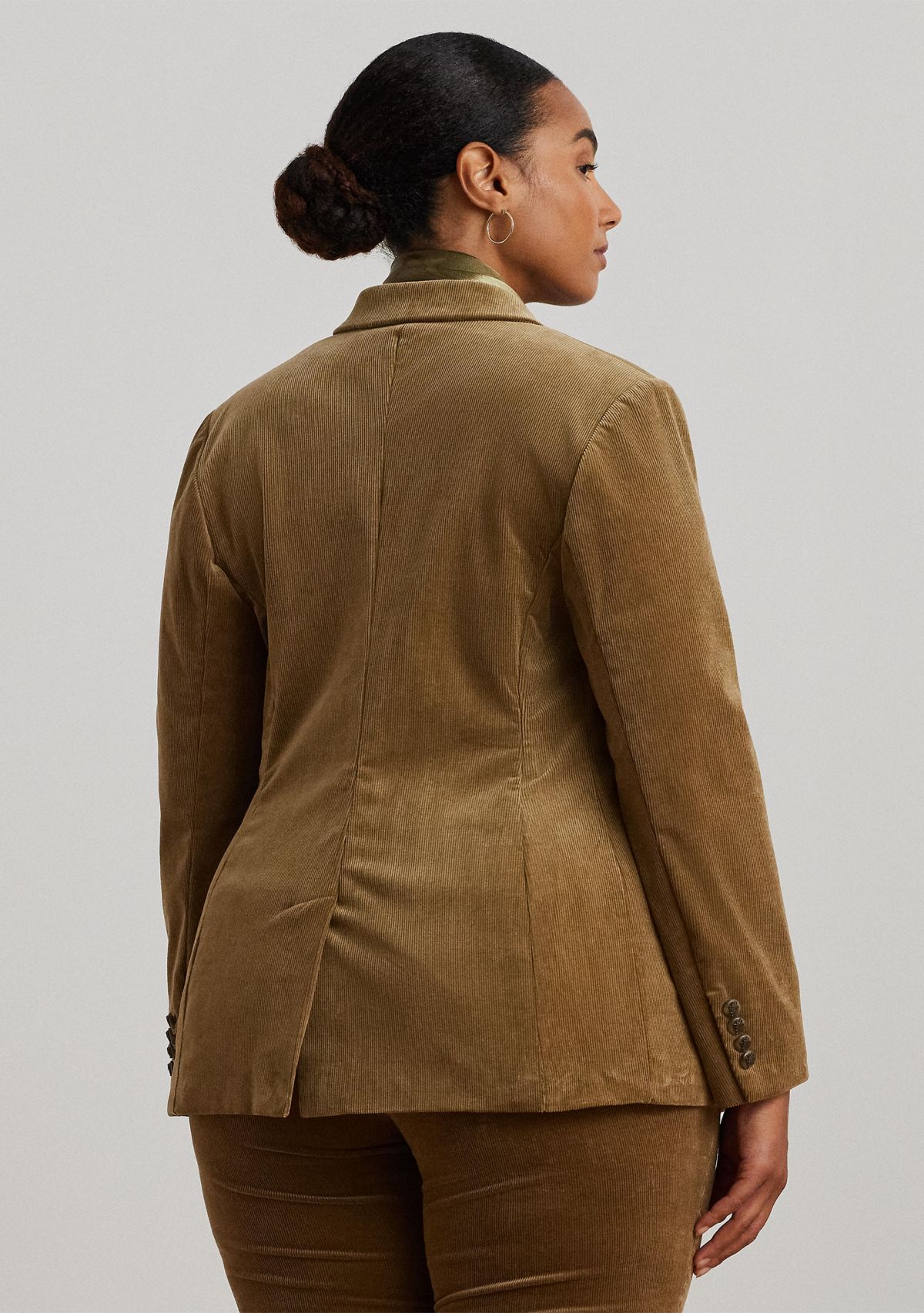 Plus Size Bullion Jacquard Blazer