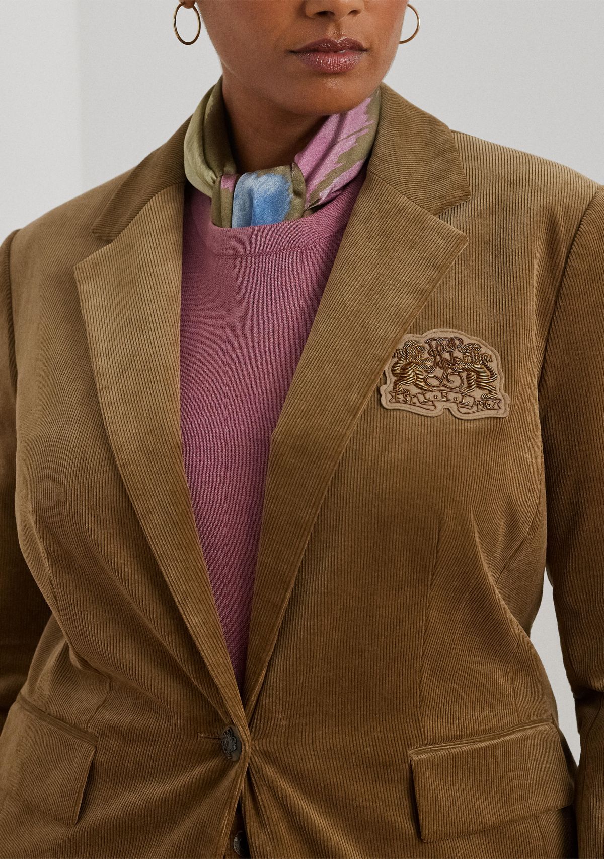 Plus Size Bullion Jacquard Blazer