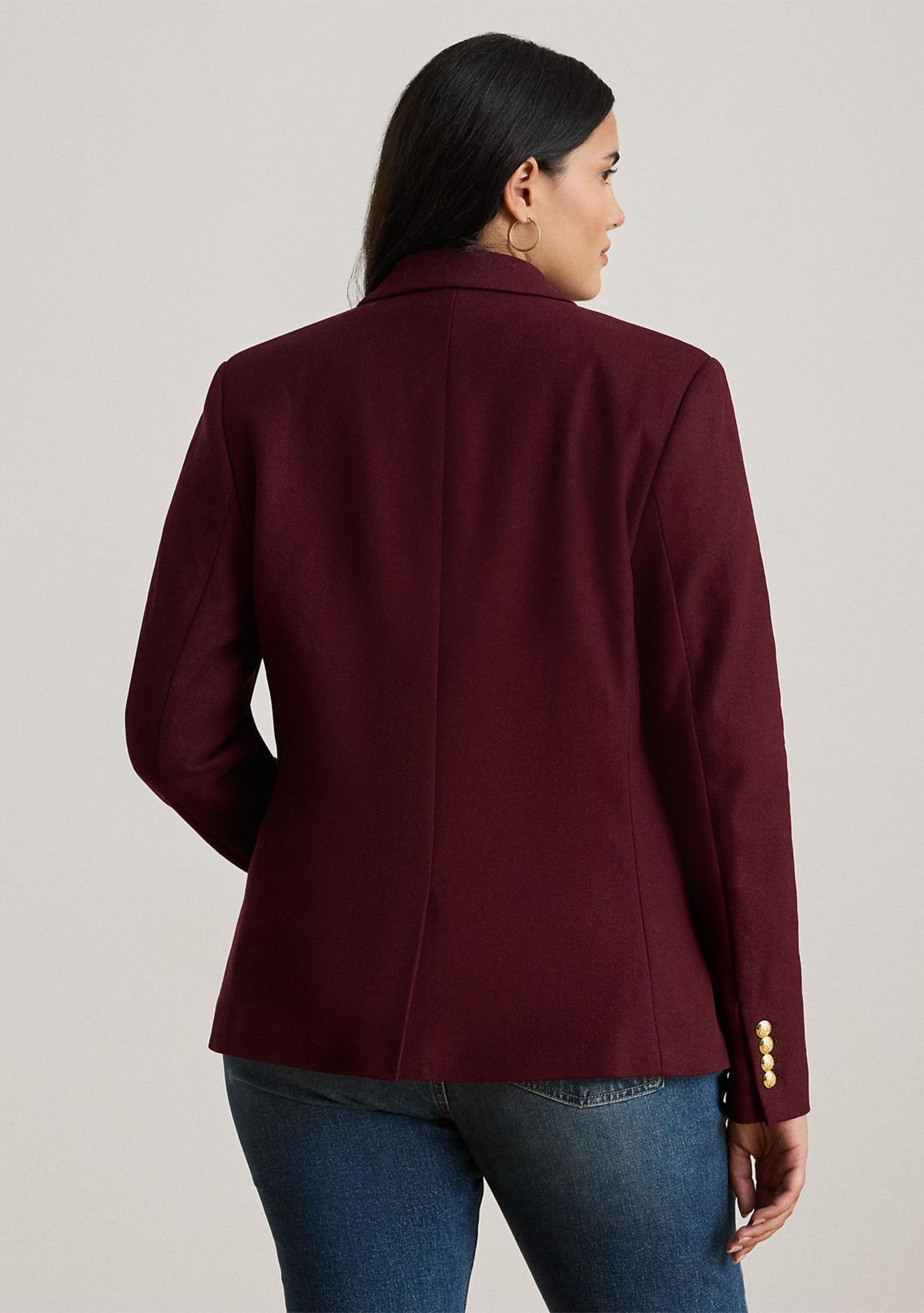 Plus Size Bullion Jacquard Blazer