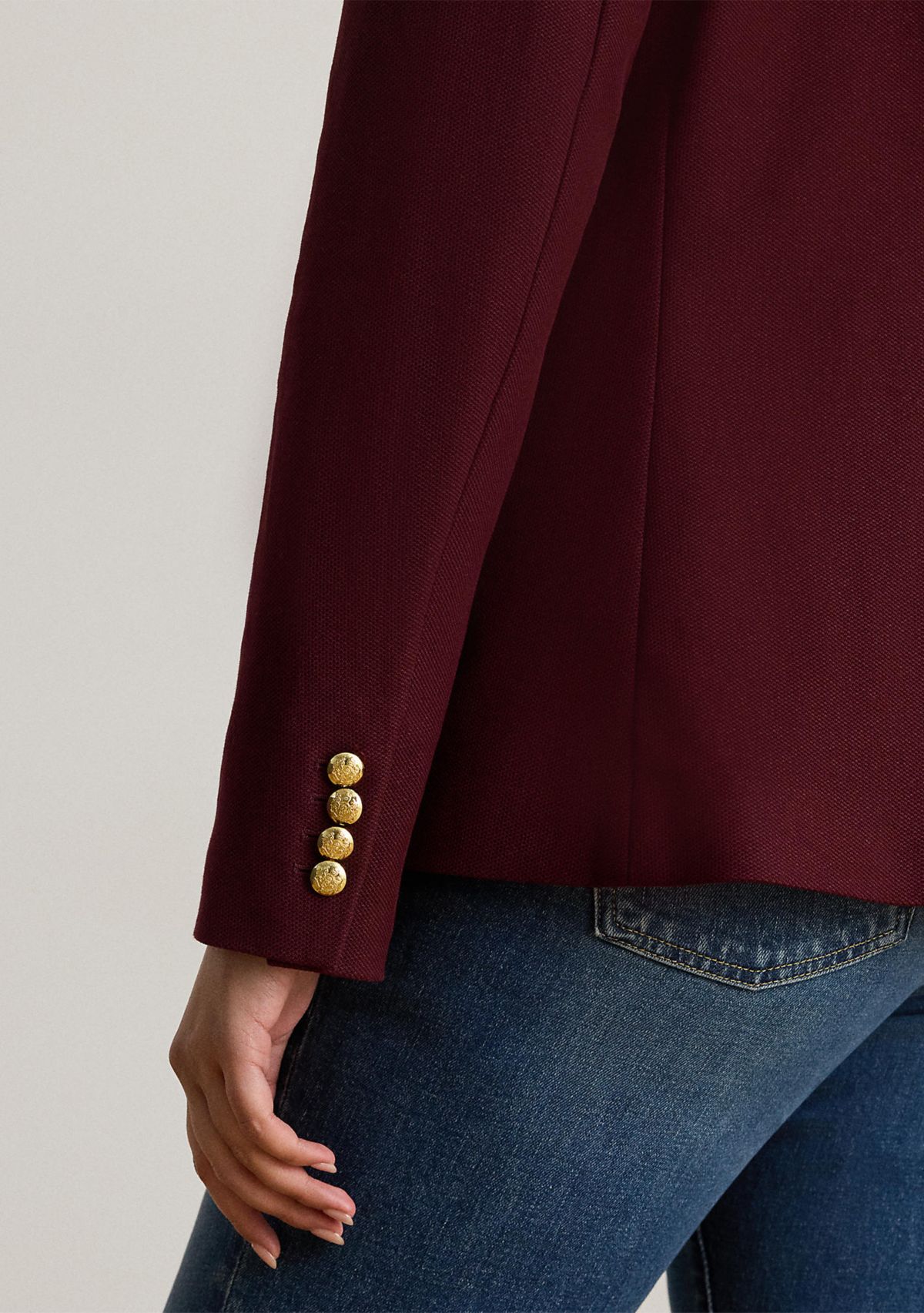 Plus Size Bullion Jacquard Blazer